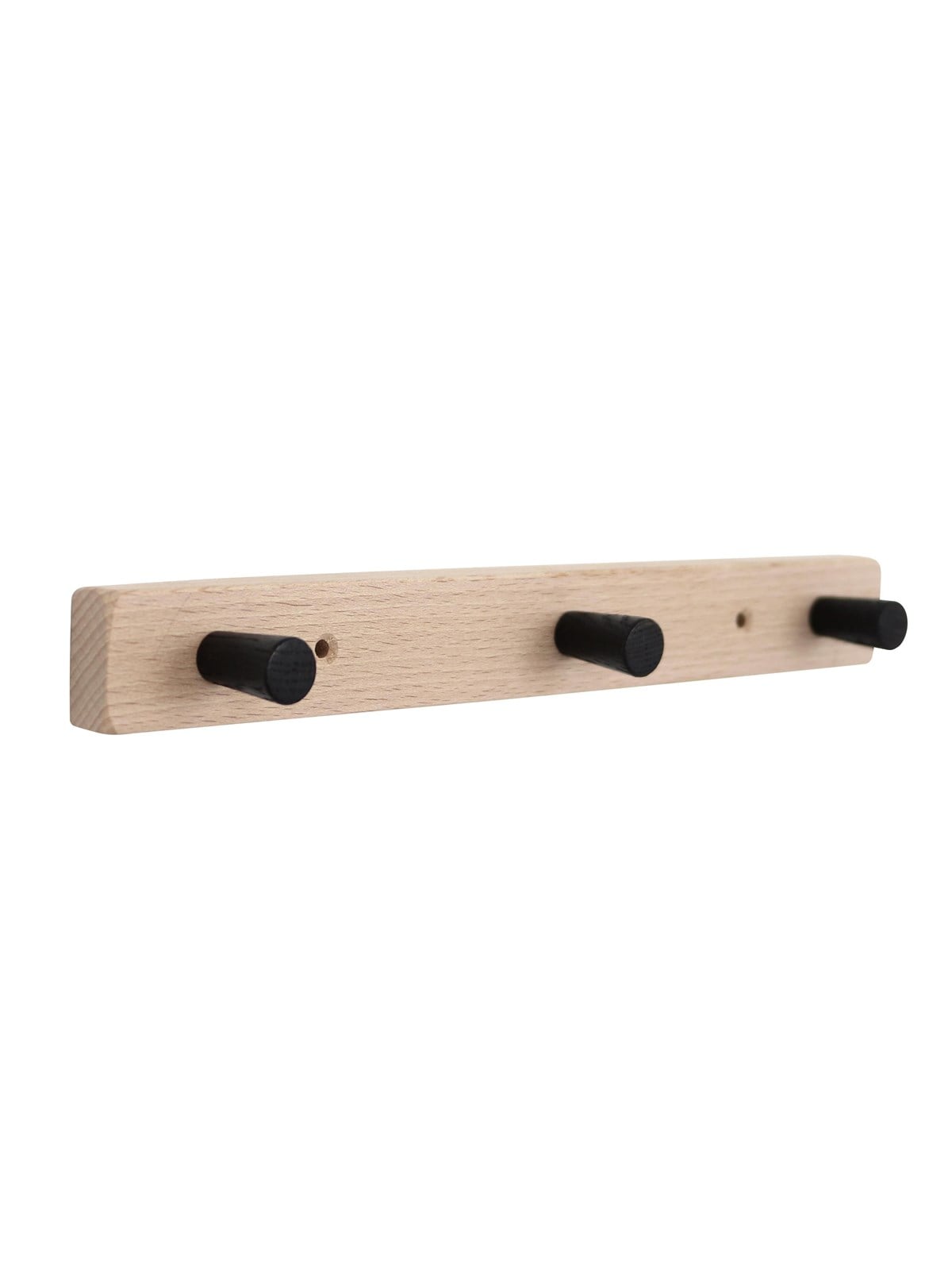 Home>it coat rack with 3 hooks 28 cm natural/black hook beech Image
