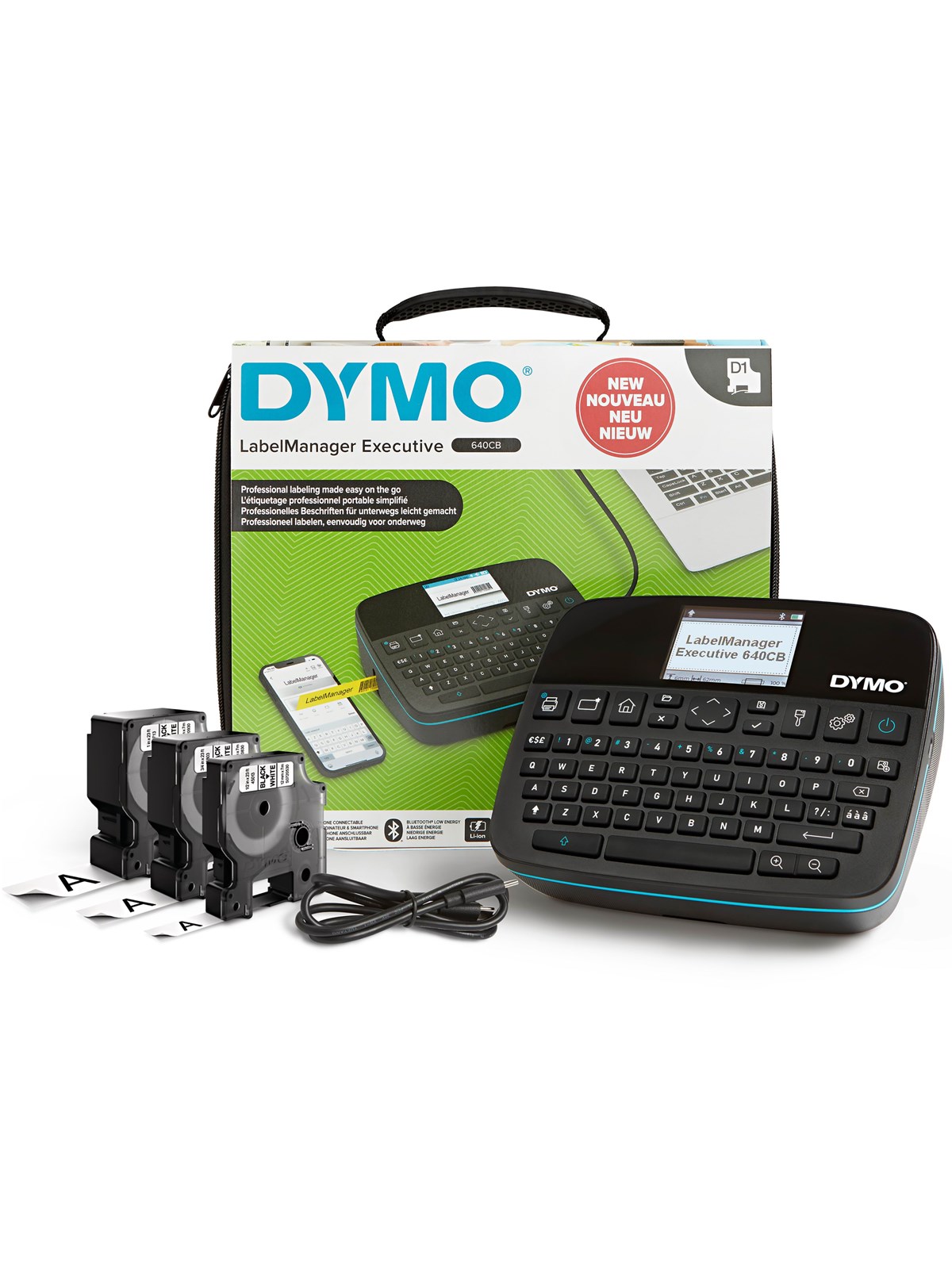 Dymo Labelmanager 640cb - Thermo Transfer - Bluetooth & Usb-c - 24 mm Tape - Label Drucker - 2202121