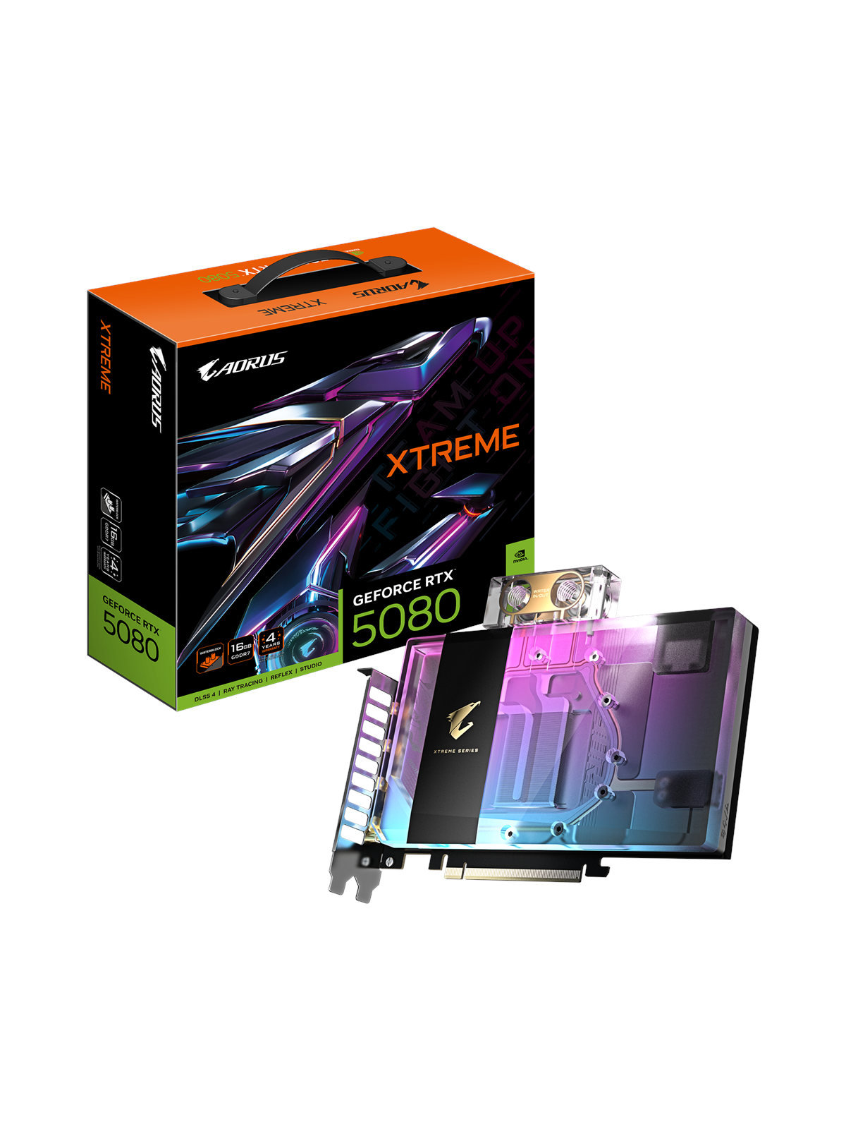 Gigabyte Geforce Rtx 5080 Aorus Xtreme Waterforce WB - 16gb Gddr7 Ram - Grafikkarte - Gv-n5080aorusx Wb-16gd