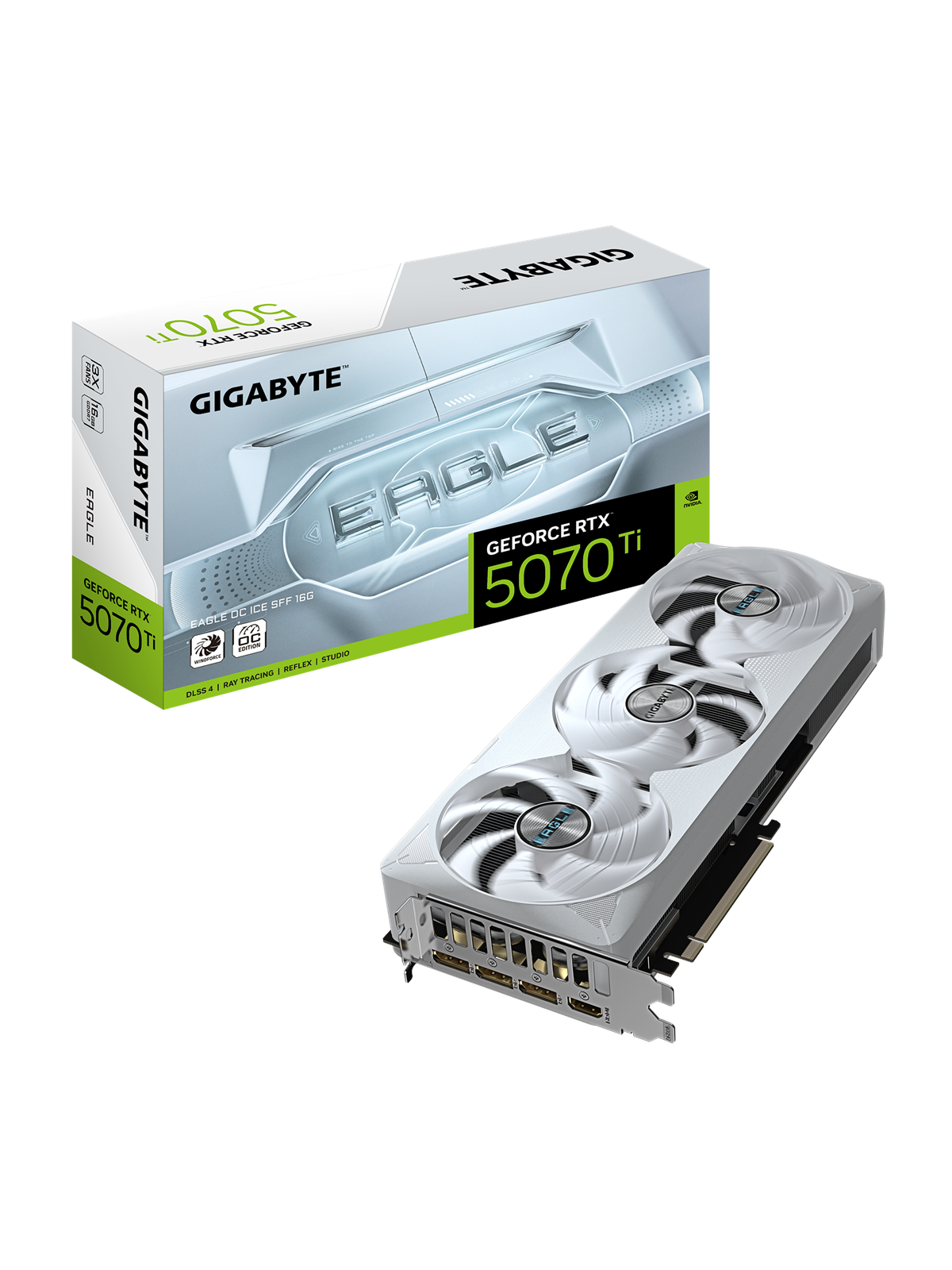 Gigabyte Geforce Rtx 5070 Ti Eagle OC Ice - 16gb Gddr7 Ram - Grafikkarte - Gv-n507teagleoc Ice-16gd