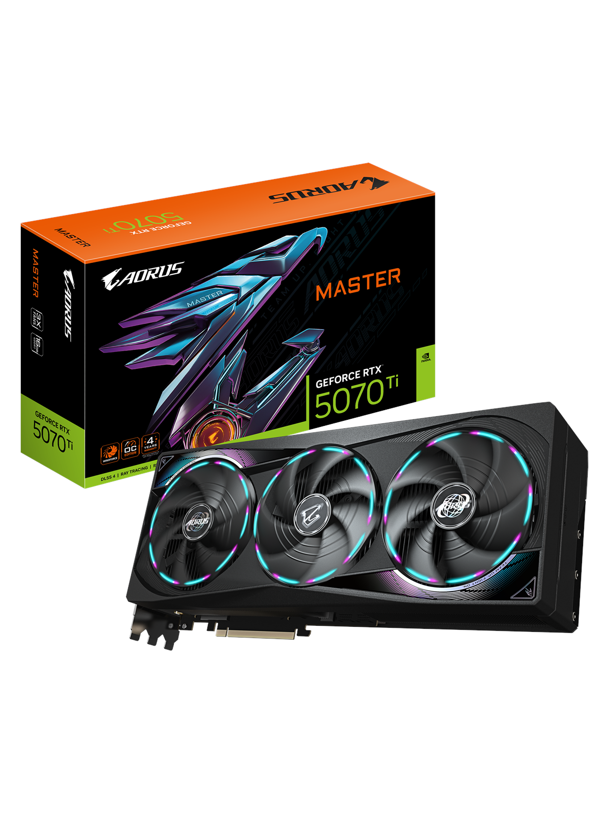 Gigabyte Geforce Rtx 5070 Ti Aorus Master - 16gb Gddr7 Ram - Grafikkarte - Gv-n507taorus M-16gd