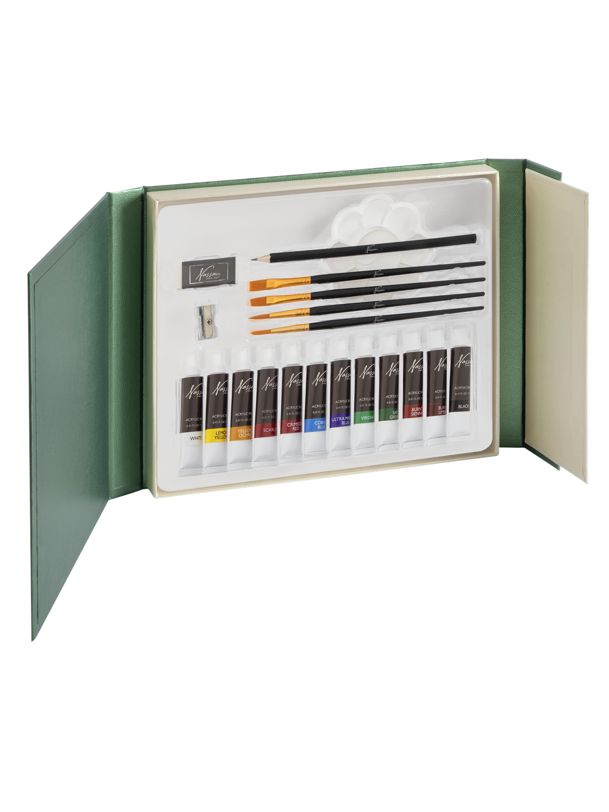 Nassau Acrylic Art Set 21 Pcs. in Cardboard Box - Kunst Handwerk Ausstattung - Ar0988/ge