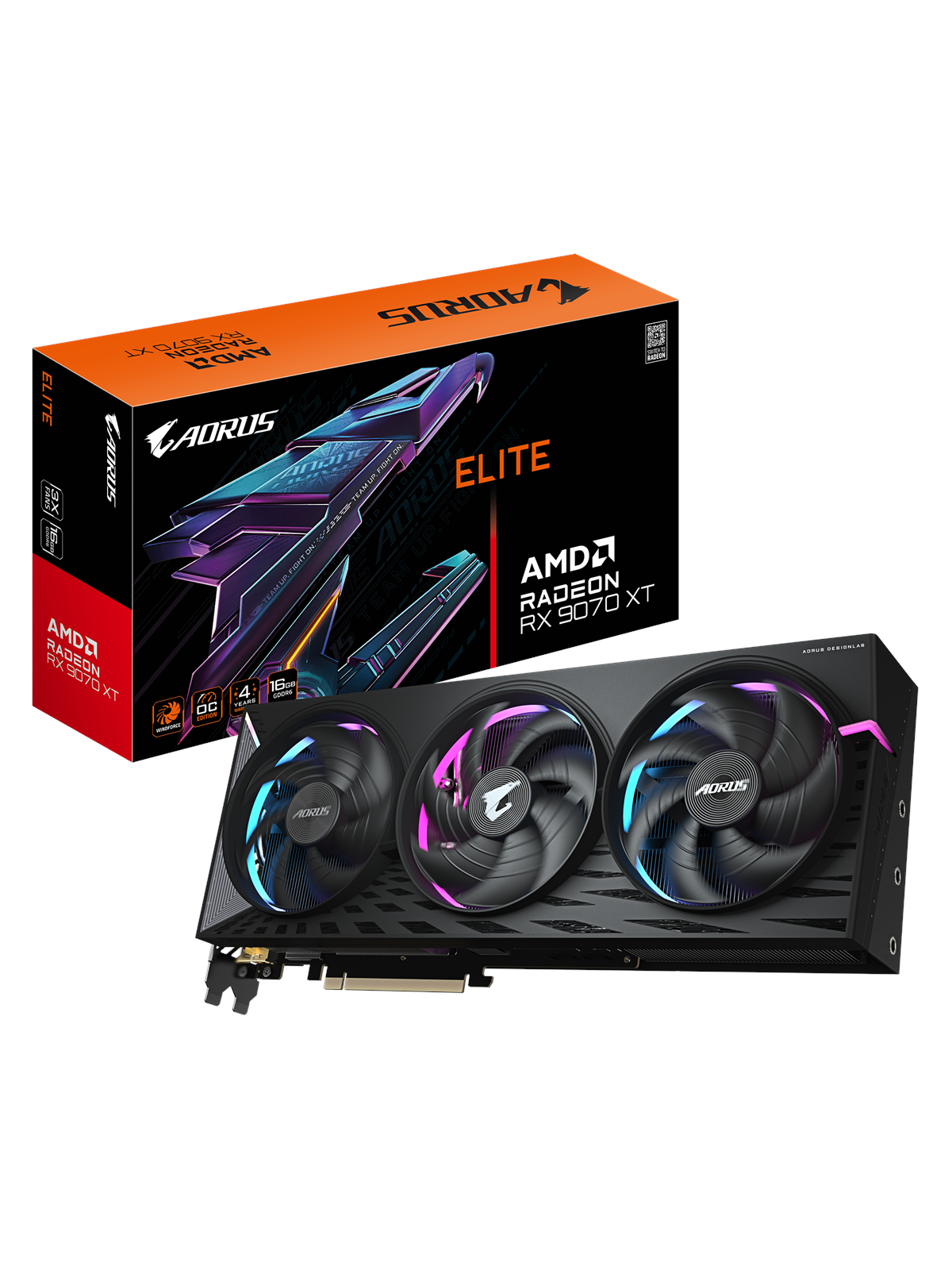 Gigabyte Radeon RX 9070 XT Aorus Elite - 16gb Gddr6 Ram - Grafikkarte - Gv-r9070xtaorus E-16gd