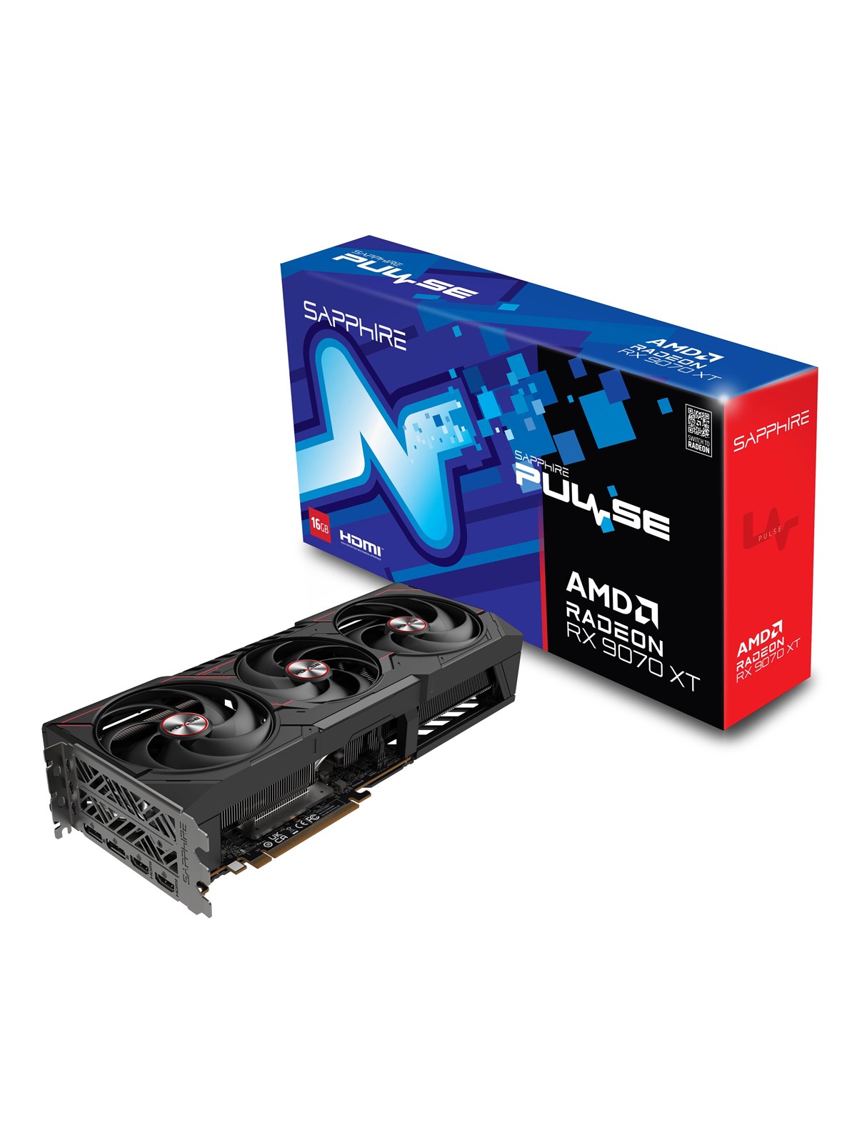 Sapphire Radeon RX 9070 XT Pulse - 16gb Gddr6 Ram - Grafikkarte - 11348-03-20g