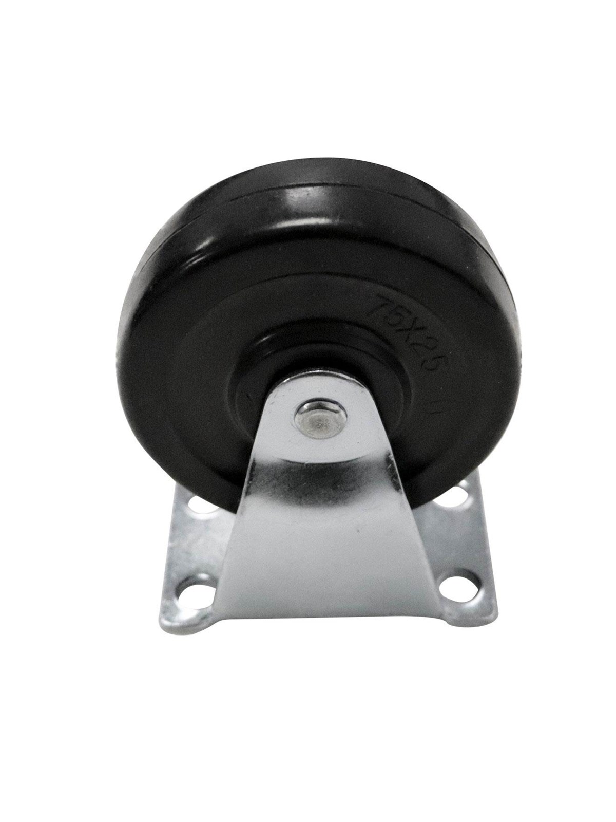 Home>it Fixed Furniture Wheel 75 mm Black Plastic - Halterungen Scharniere - 5708614112687