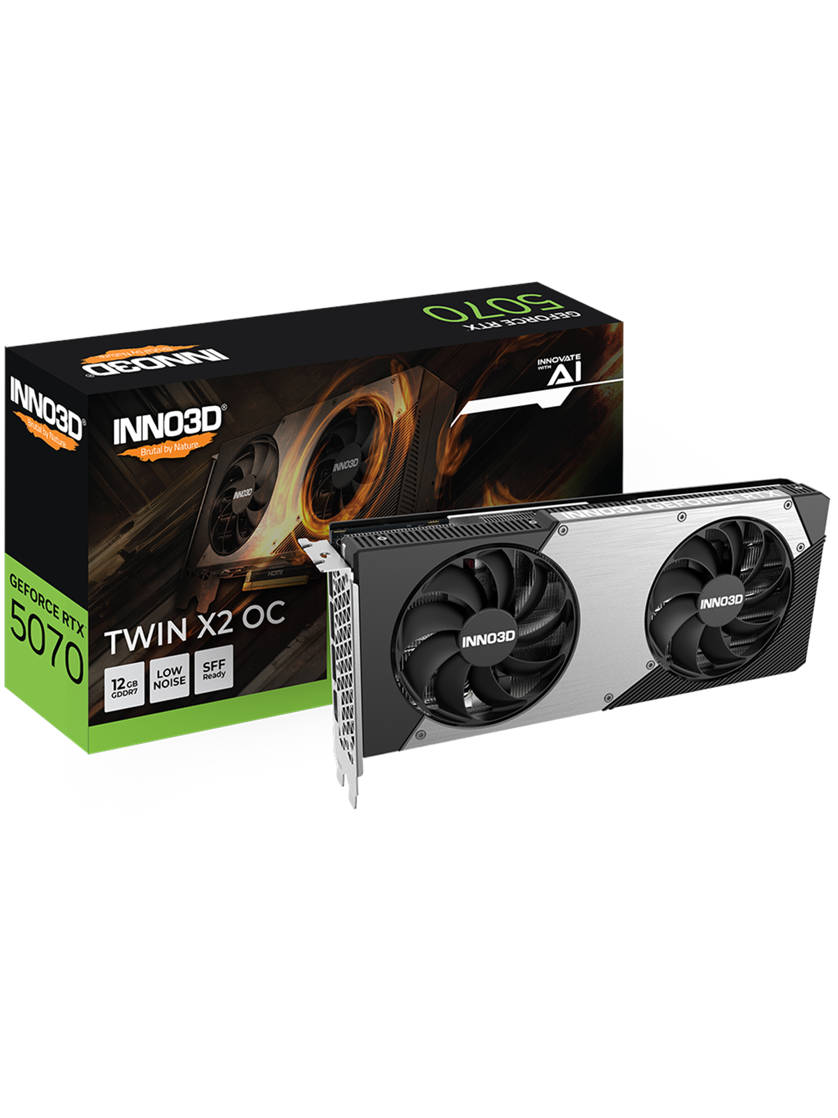 Inno3d Geforce Rtx 5070 Twin X2 OC - 12gb Gddr7 Ram - Grafikkarte - N50702-12d7x-195064n