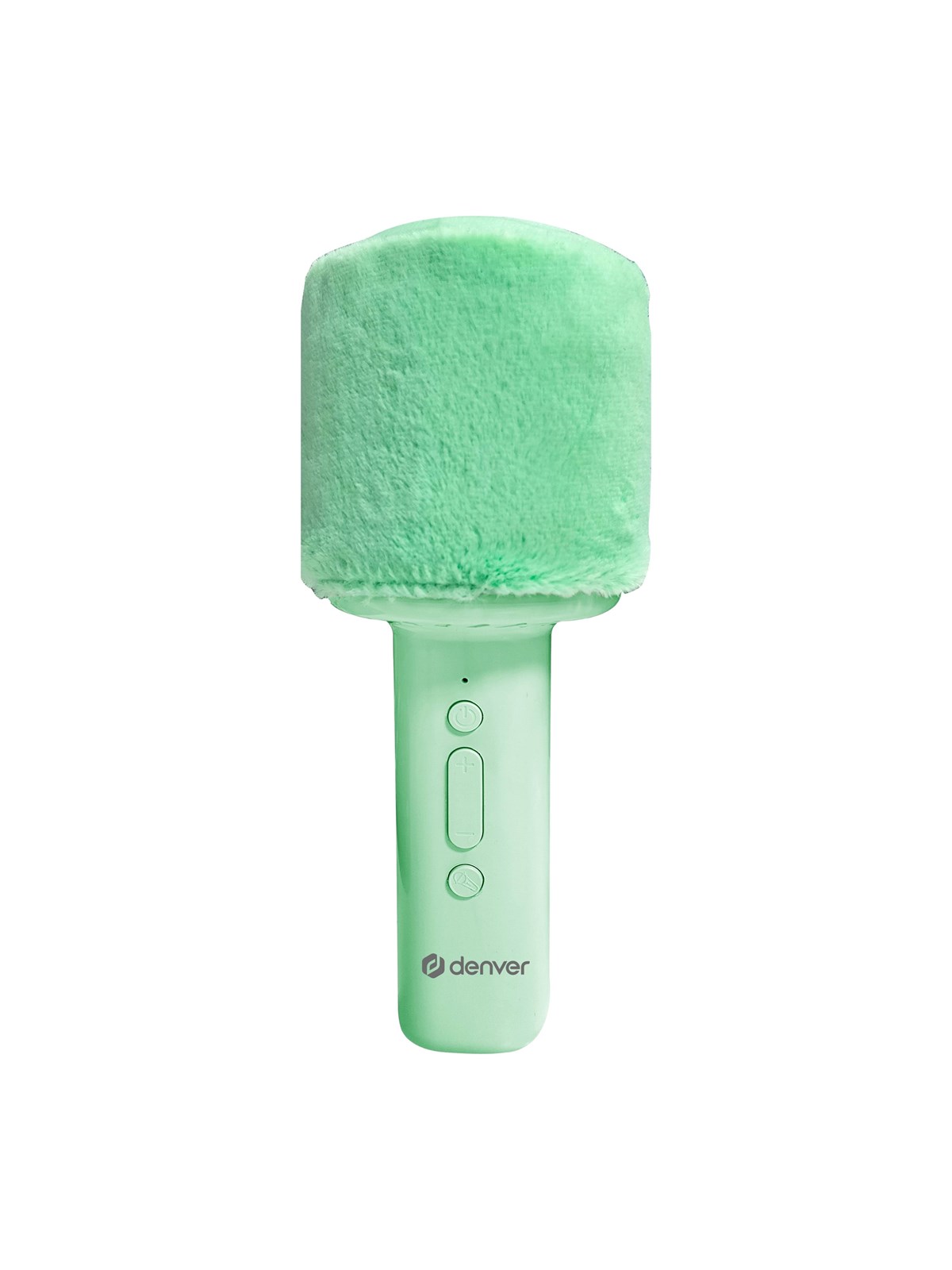 Denver Bluetooth Karaoke Microphone Speaker With Fluffy Top - Green - Musik - Kms-30gn