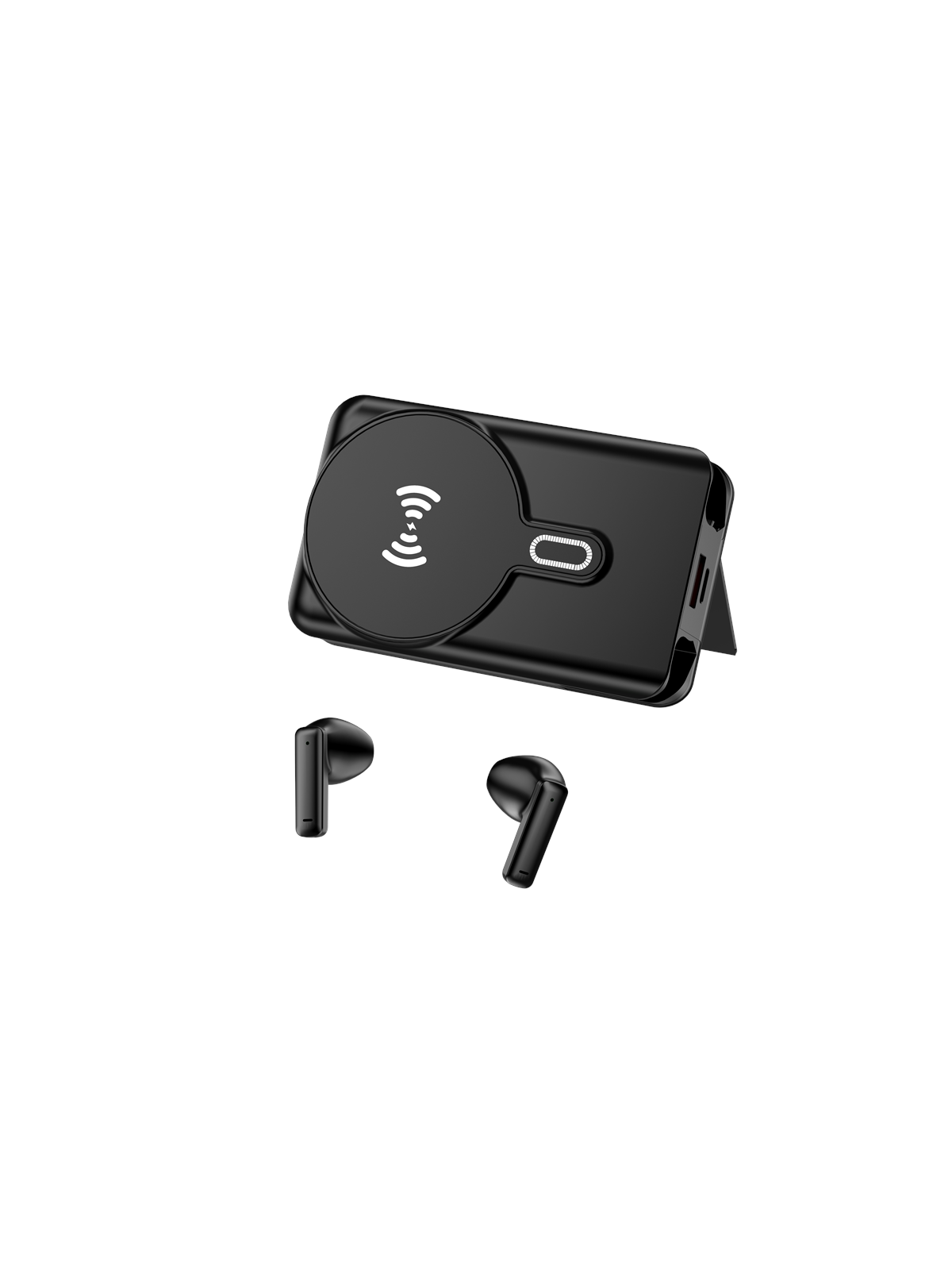 Denver Powerbank + Bluetooth Earbuds - Black Powerbank (Akku) - Schwarz - 5000 Mah - Powerbank Akku - Pwe-5000b