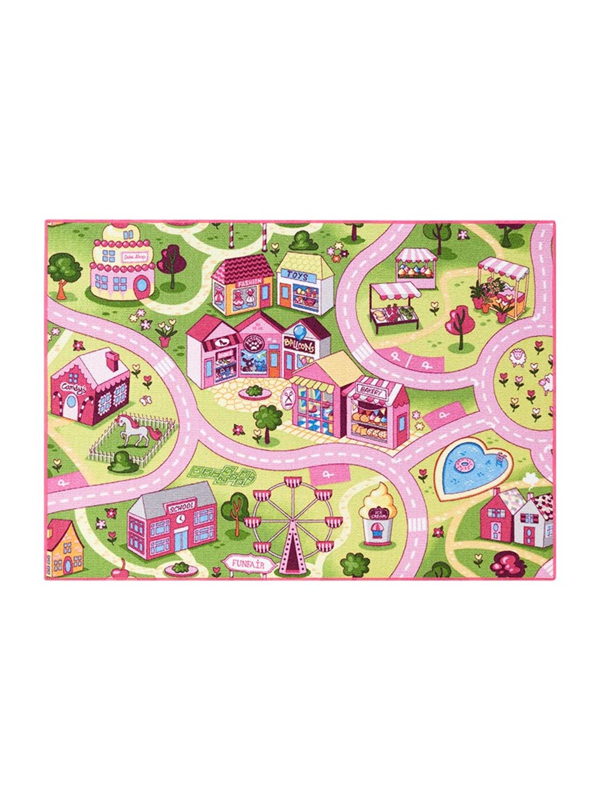 Rebel Roads Legetæppe - Pink Tivoli - 95 x 133 cm - Kinderzimmer - 307006