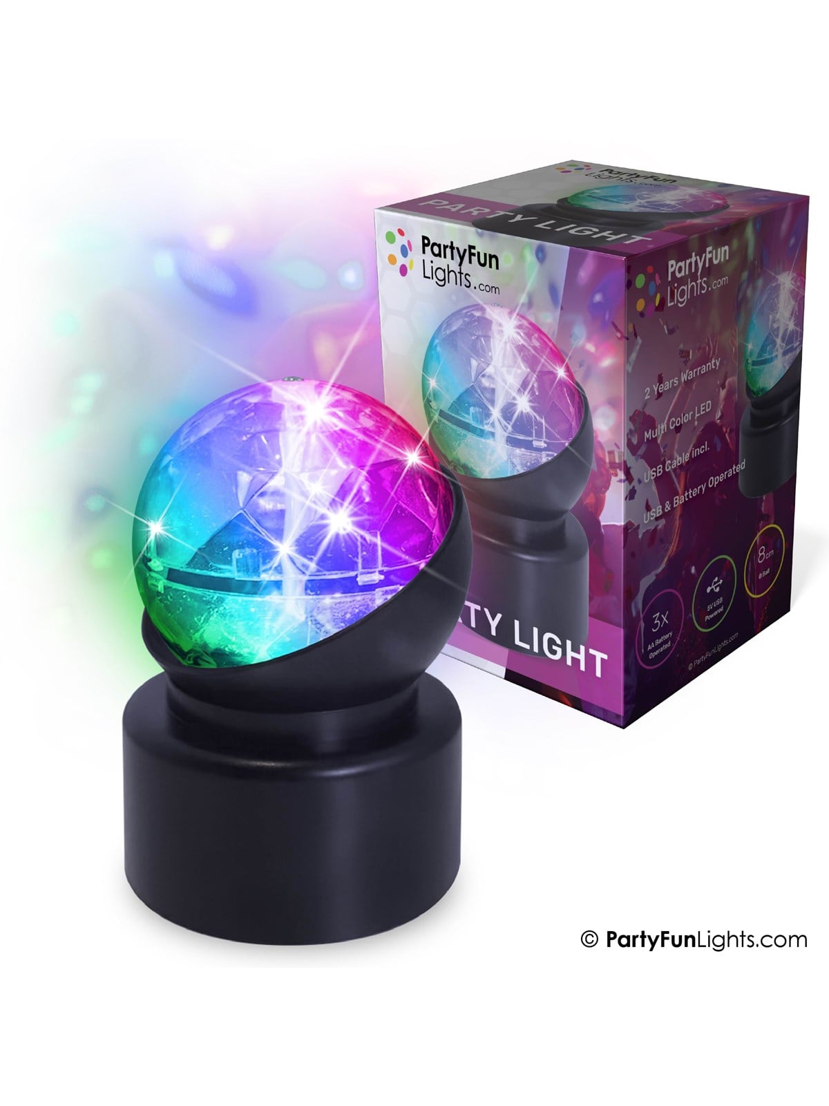 Party Funlight Mini Party Lampe Ø: 8cm - Musik - 605200