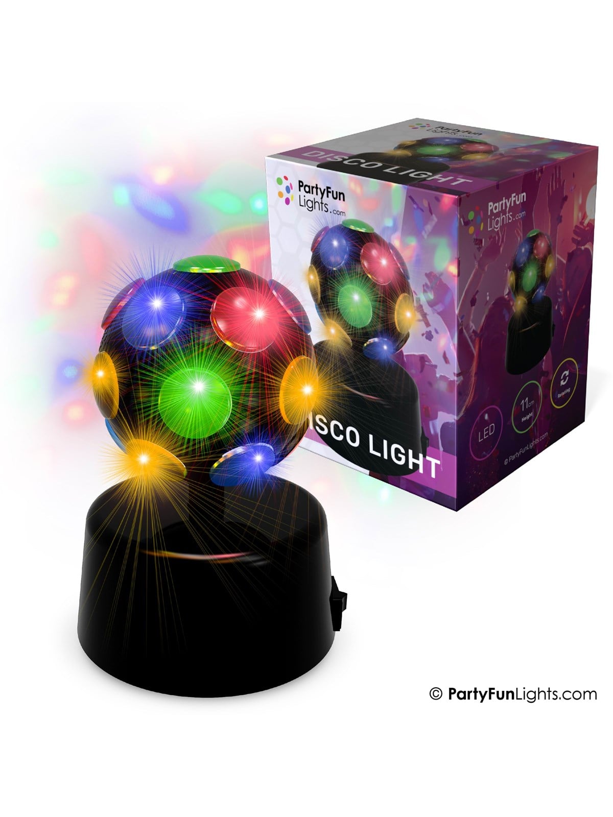 Party Funlight Mini Disko Lampe Ø: 9.2cm - Musik - 605204