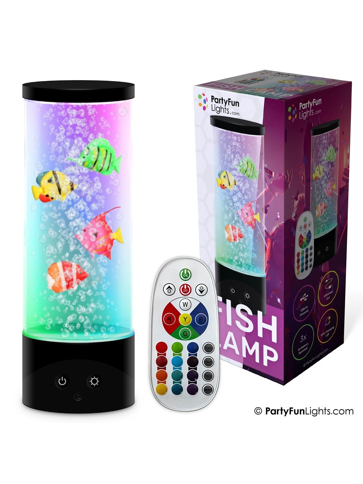 Party Funlight Fiske Lampe Med Fjernbetjening H: 28cm - Musik - 605404