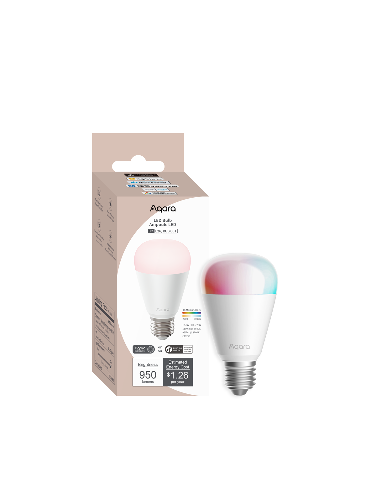 Aqara Led Bulb T2 (Rgb Cct E27) - Smart Home - Lb-l02d