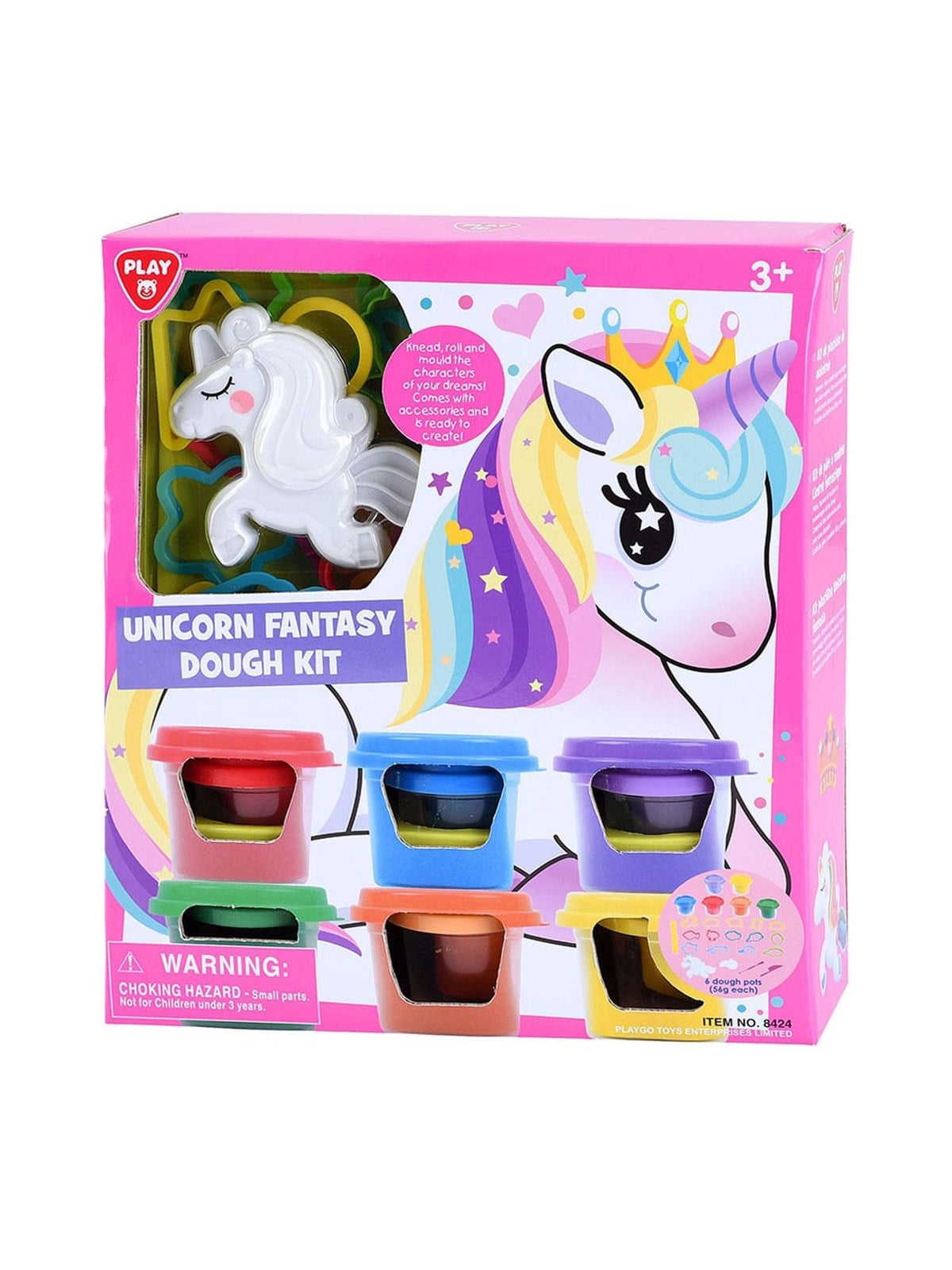 Play - Unicorn Clay Set 6 Clay Pots - Hobby Zubehoer - 8424