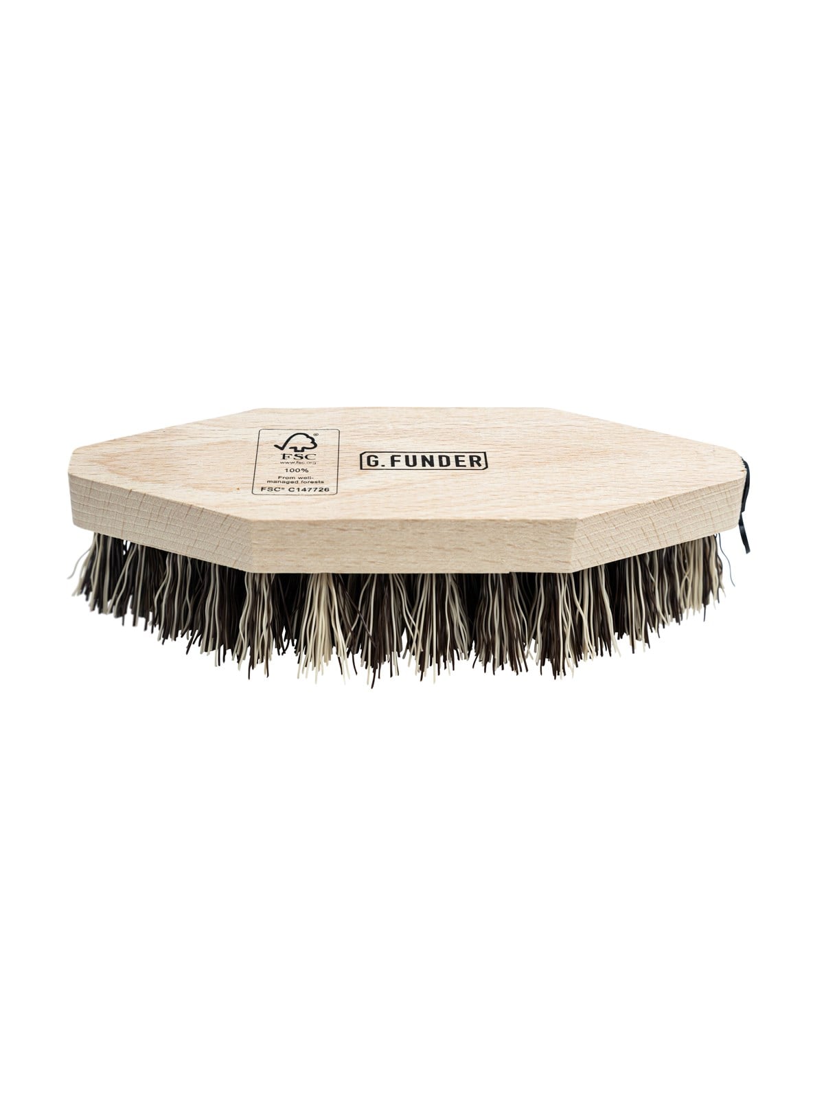 G.Funder Scrubbing brush with mixed straw in FSC certified wood Image