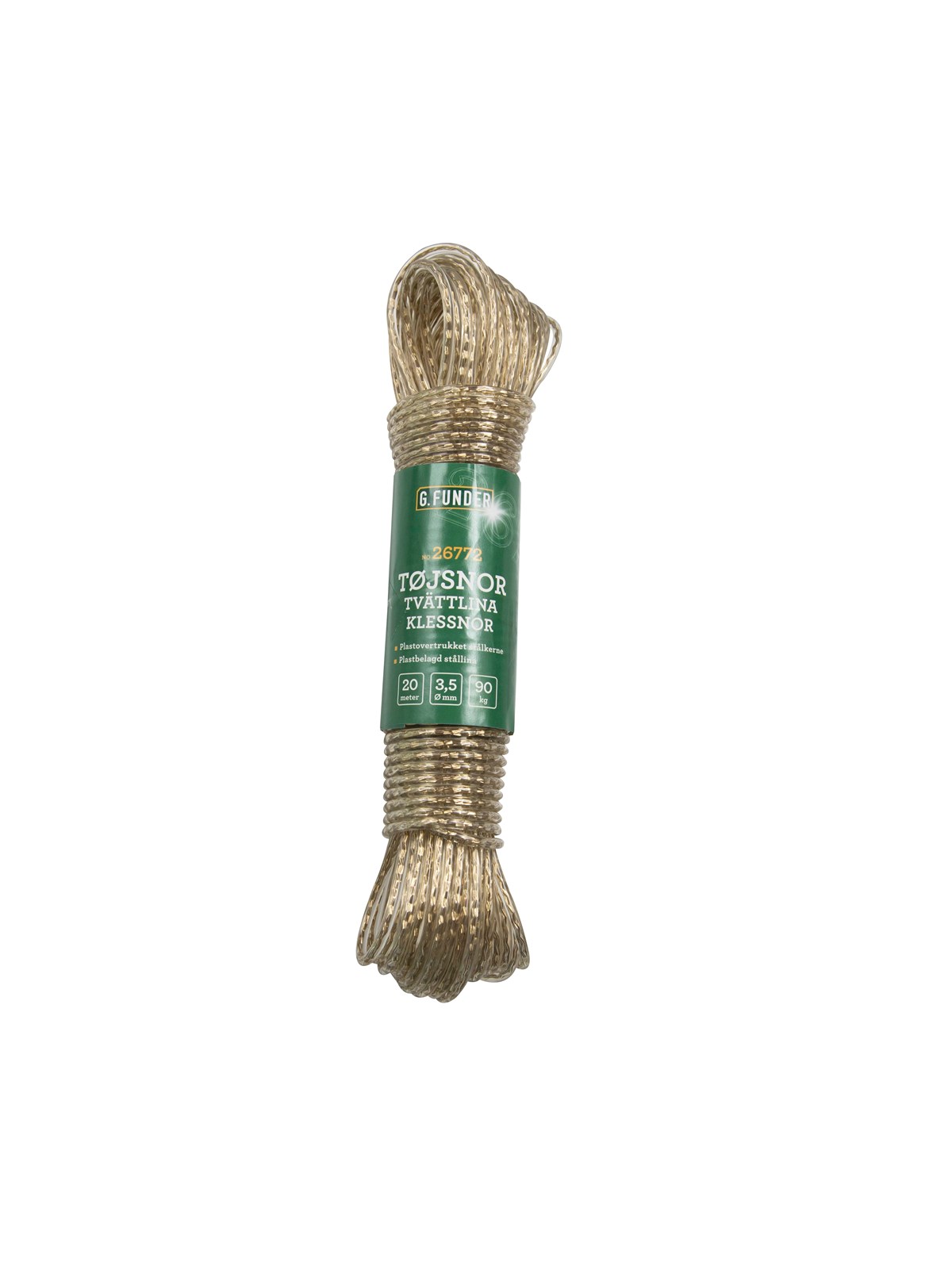 G.Funder Clothesline With Steel Wire 3.5 mm 20 Meters - Reinigung - 5701137267728