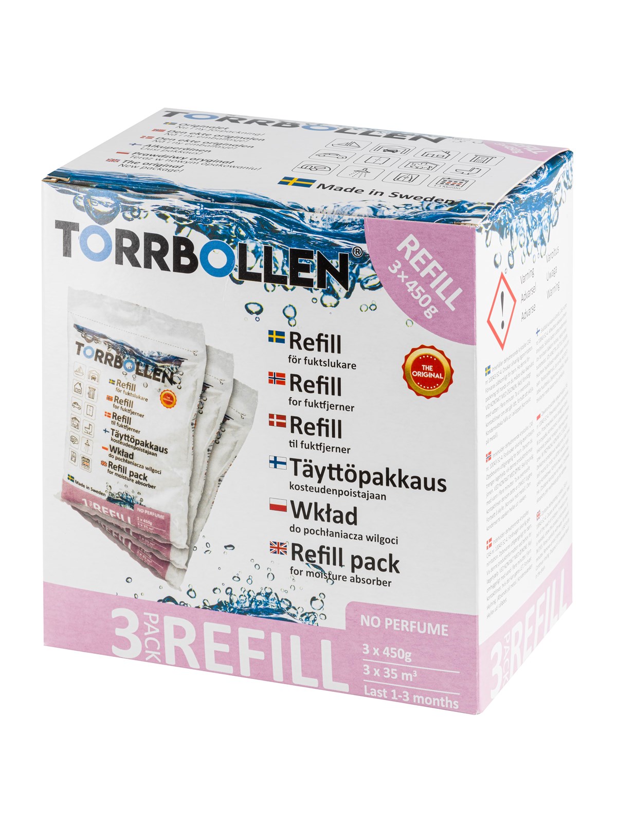 Torrbollen Dehumidifier Refill 3x450g - Reinigung - 7350000855005