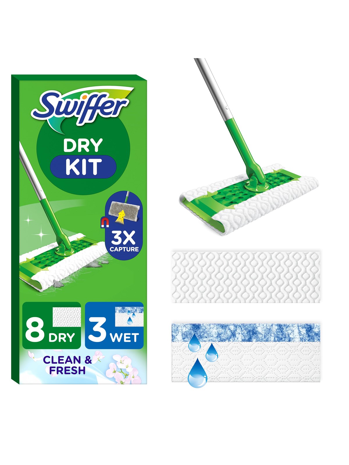 Swiffer Floor Handle 1 (+8dry +3wet) - Reinigung - 8700216656122