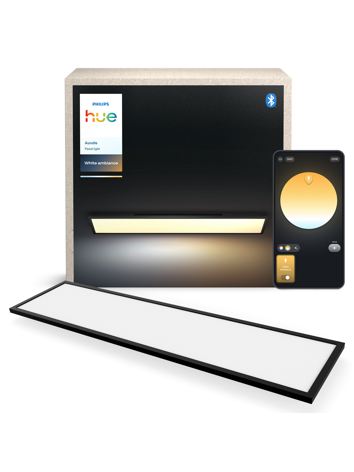 Philips Hue Aurelle Panel Rectagular Black - Smart Home - 929003597702