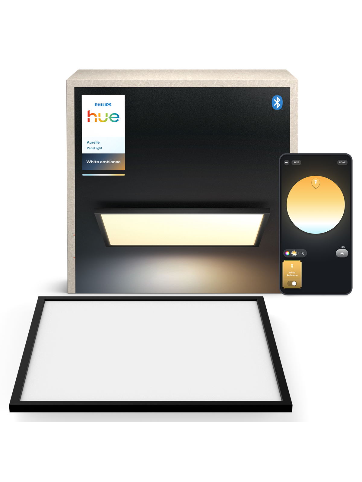 Philips Hue Aurelle Panel Square XL Black - Smart Home - 929003597602