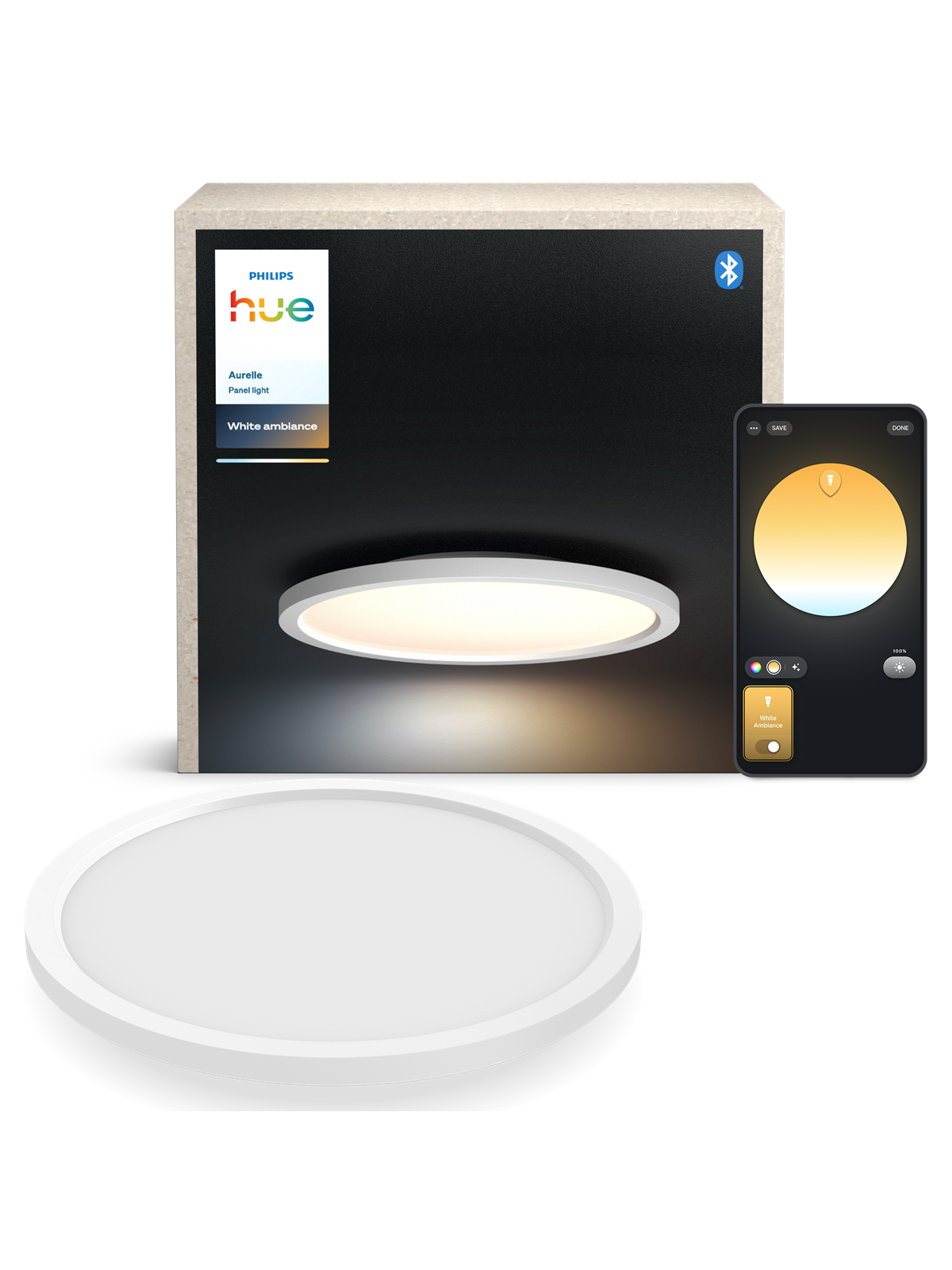 Philips Hue Aurelle Panel Round White - Smart Home - 929003099302