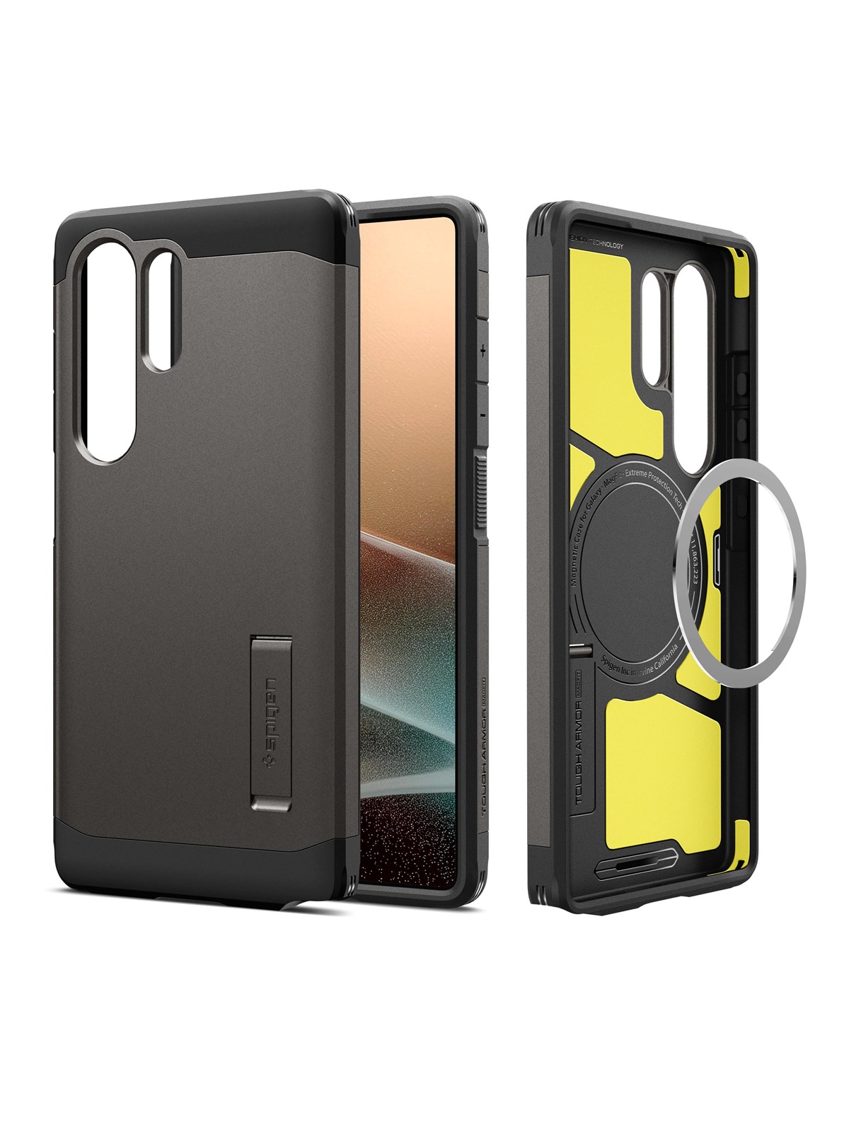 Spigen Tough Armor Magsafe - Gunmetal - Samsung Galaxy S25 Ultra - Handys Cover Cases - Acs08965