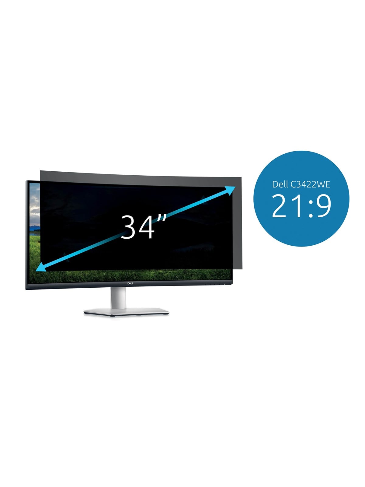 Kensington Blickschutzfilter Für Dell 34" (21:9) C3422we Curved Monitor - Systemzubehoer - 628903