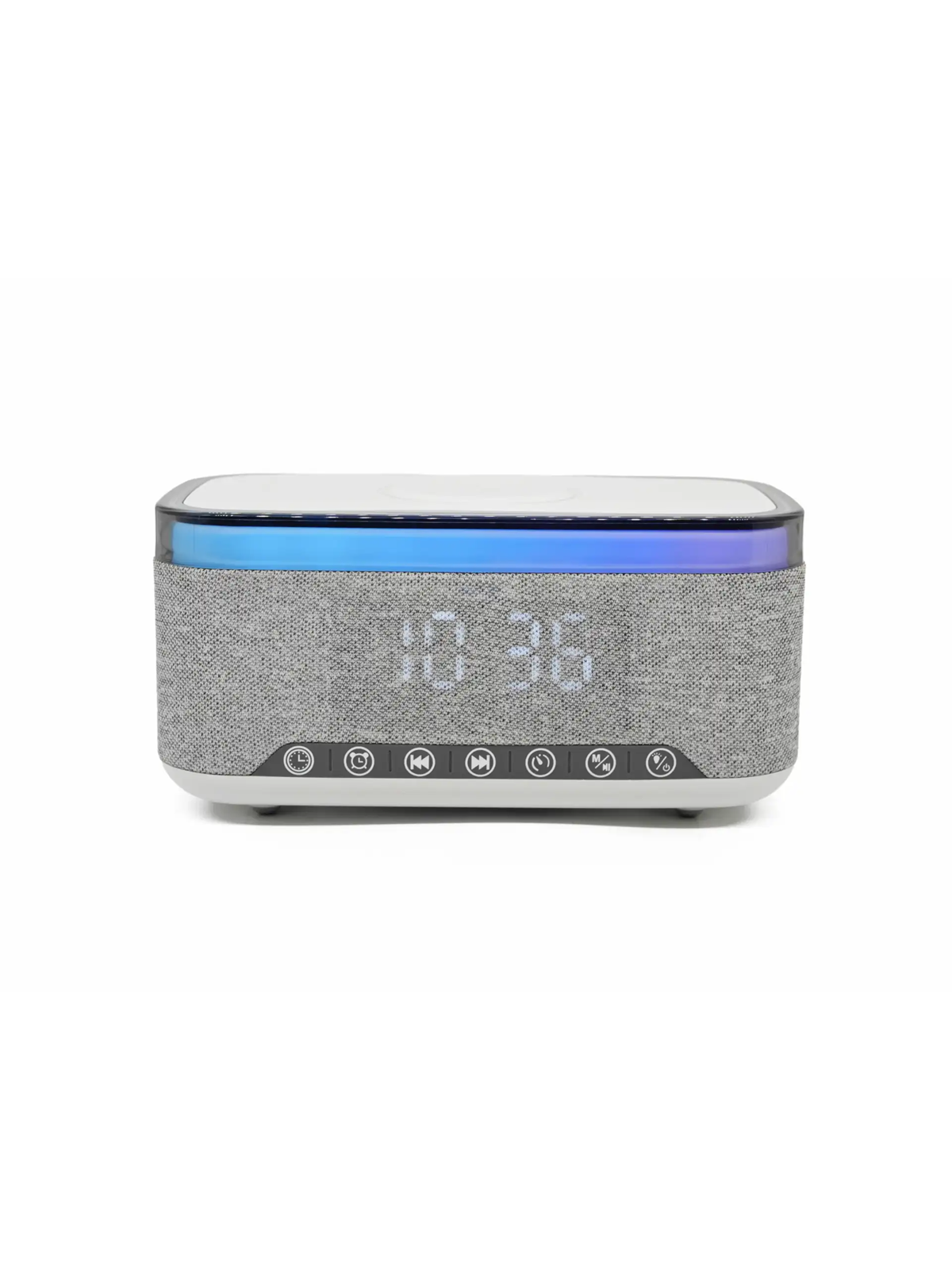 Denver Crq-225 - FM Clock Radio - With Bluetooth Function & Wireless Charging - Gray - Am/fm - Grau - Dab Netzwerk Und Radiowecker