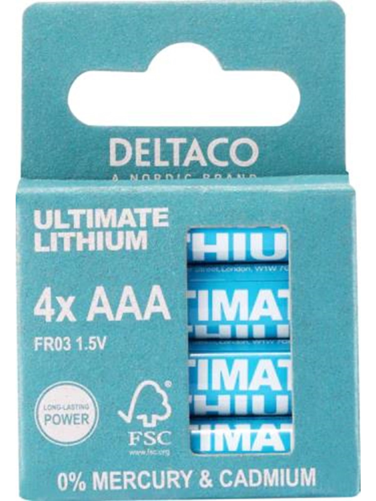Deltaco Ultimate Lithium Batteries Lr03/aaa - 4-pack - Batterien Und Akkus - Ult-r03li-4p