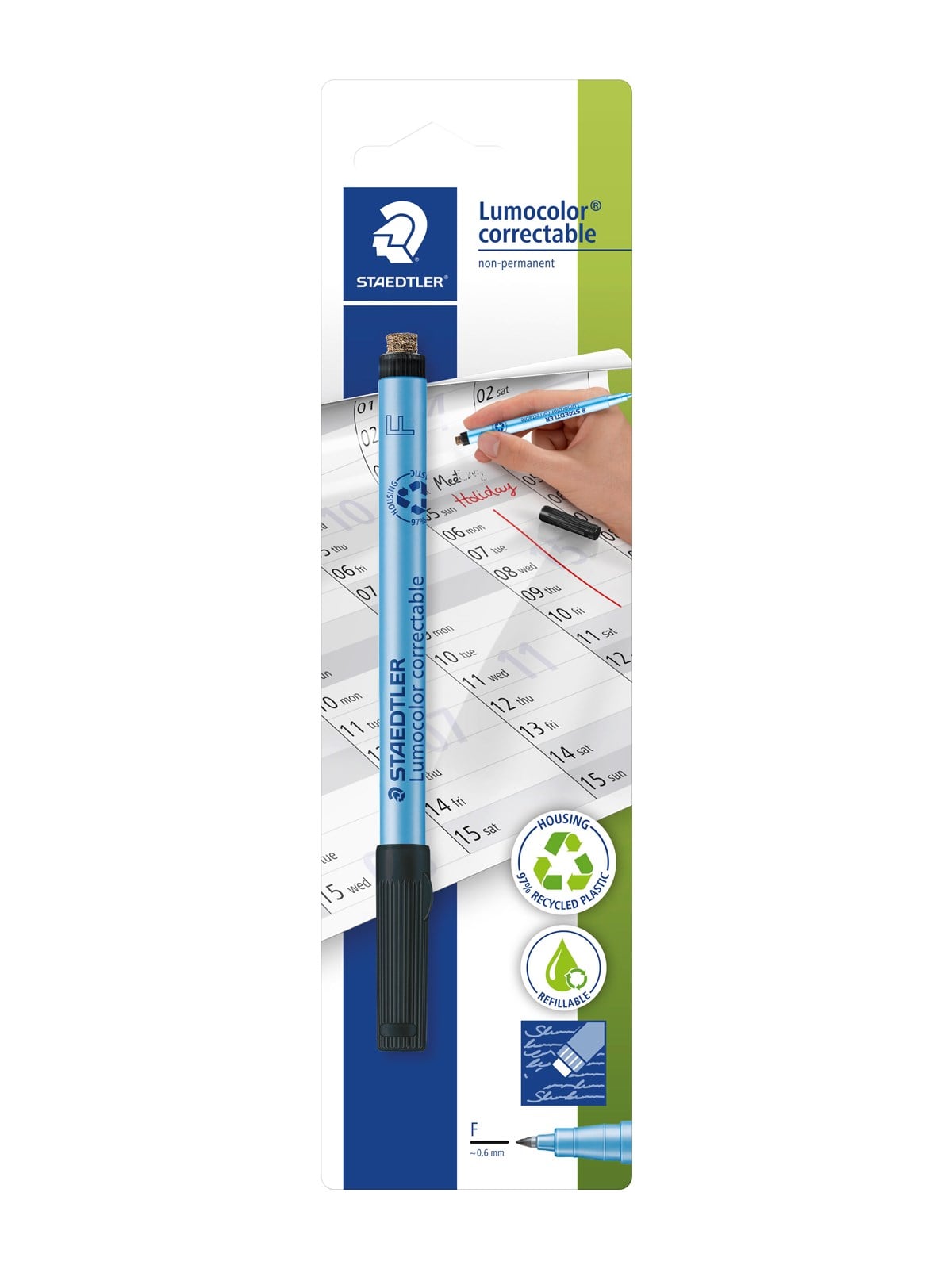 Staedtler Ohp Pen Lumocolor Correctable 10 Pcs F Bla - Utensilien Zum Schreiben Und Zeichnen - 305f-9