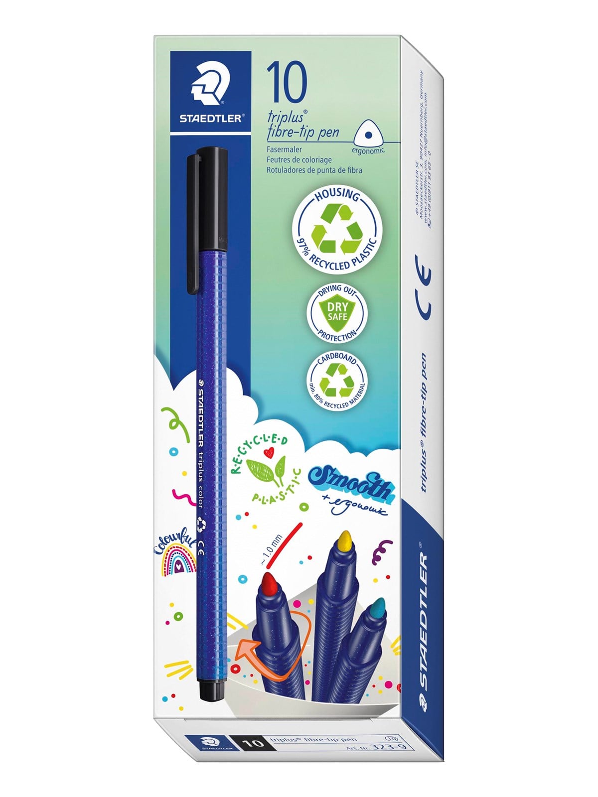 Staedtler Fibre-tip Pen Triplus Color Rpp.10 Pcs Red - Utensilien Zum Schreiben Und Zeichnen - 323-2