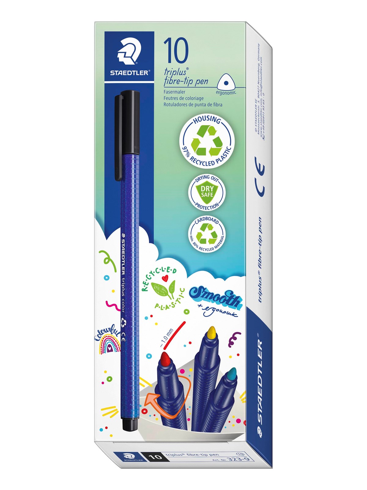 Staedtler Fibre-tip Triplus Col. Rpp.10 Pcs Salmon - Utensilien Zum Schreiben Und Zeichnen - 323-222