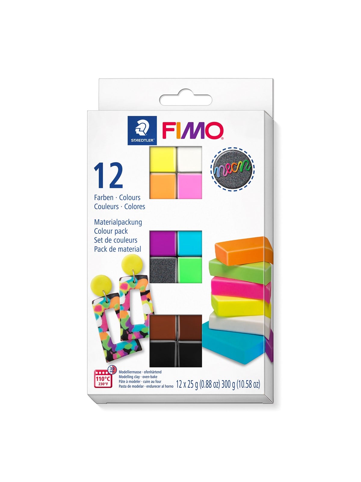 Staedtler Set Mod. Clay Fimo Effect Neon MP - Hobby Zubehoer - 8013 C12-3