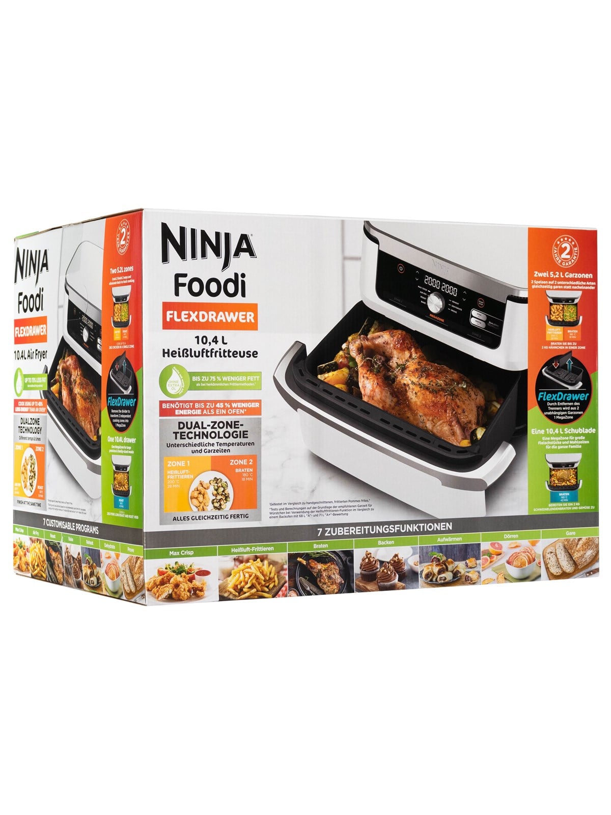 Ninja Af500euwh Flex Drawer - Heissluftfritteusen