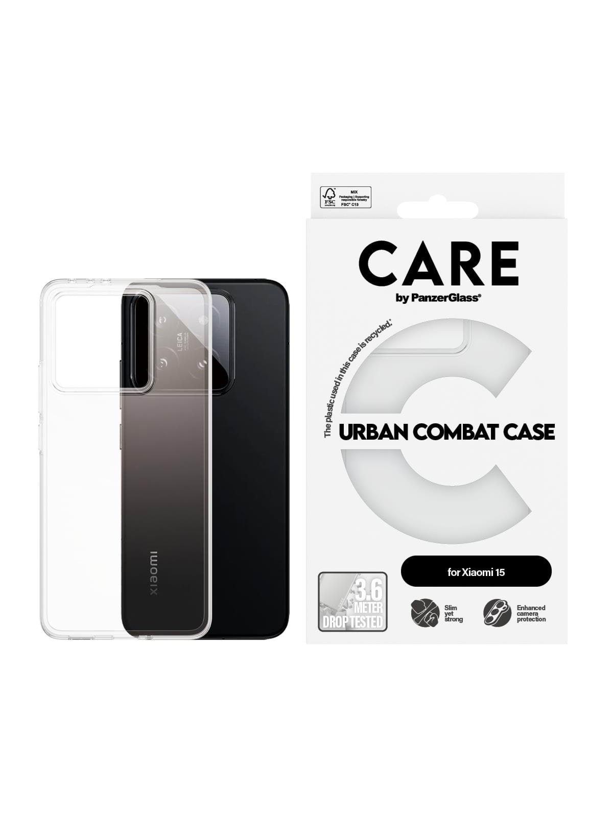 Care by Panzerglass Flagship Case Transparent Urban Combat w. Clear Frame Xiaomi 15 - Handys Cover Cases - Crrfltrg53445