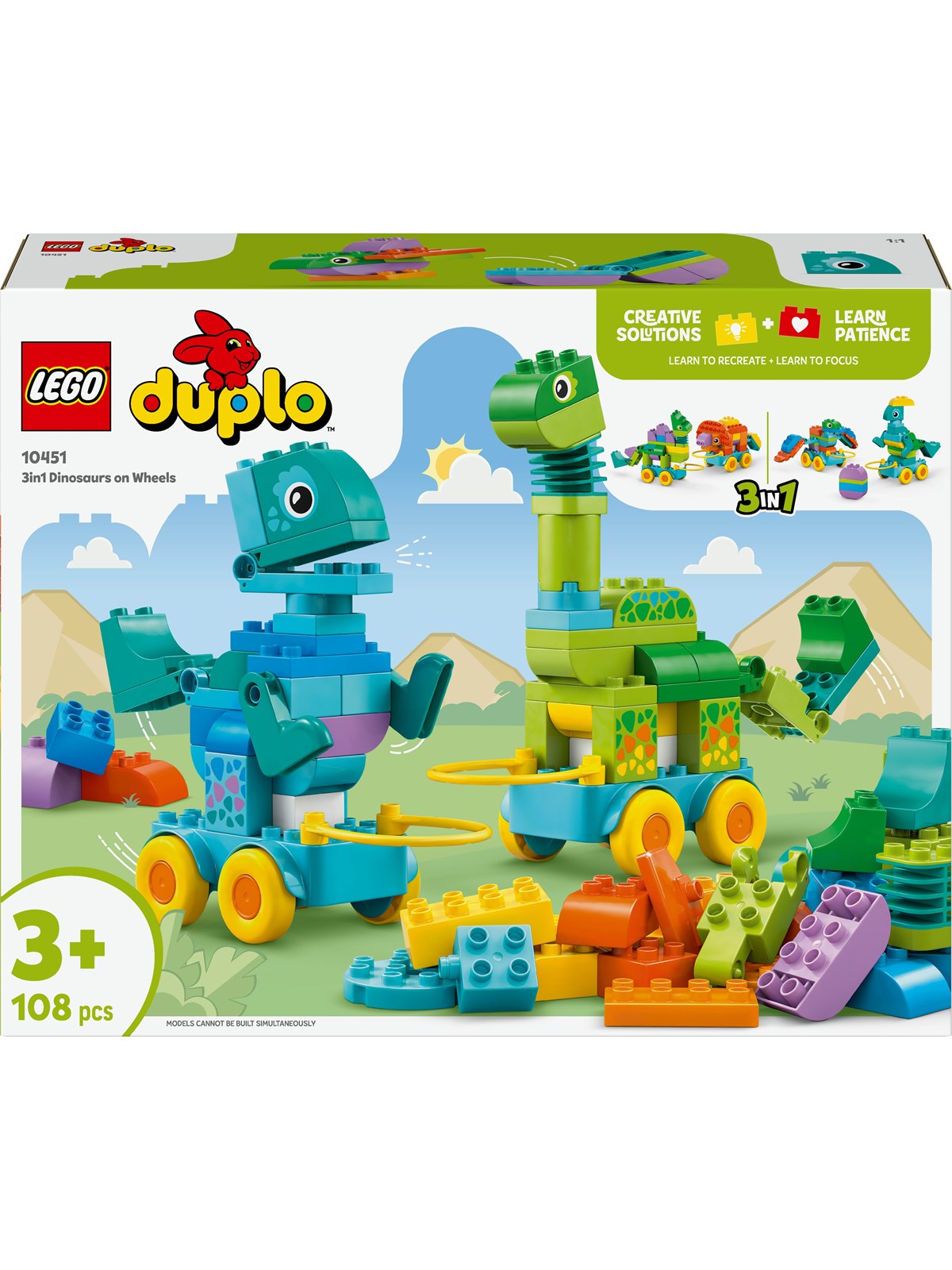 Lego Duplo 10451 Dinos Auf Rädern 3-in-1-set