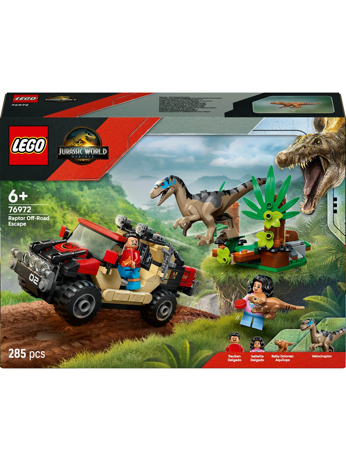 Lego Jurassic World 76972 Raptor: Verfolgungsjagd Mit Dem Geländewagen