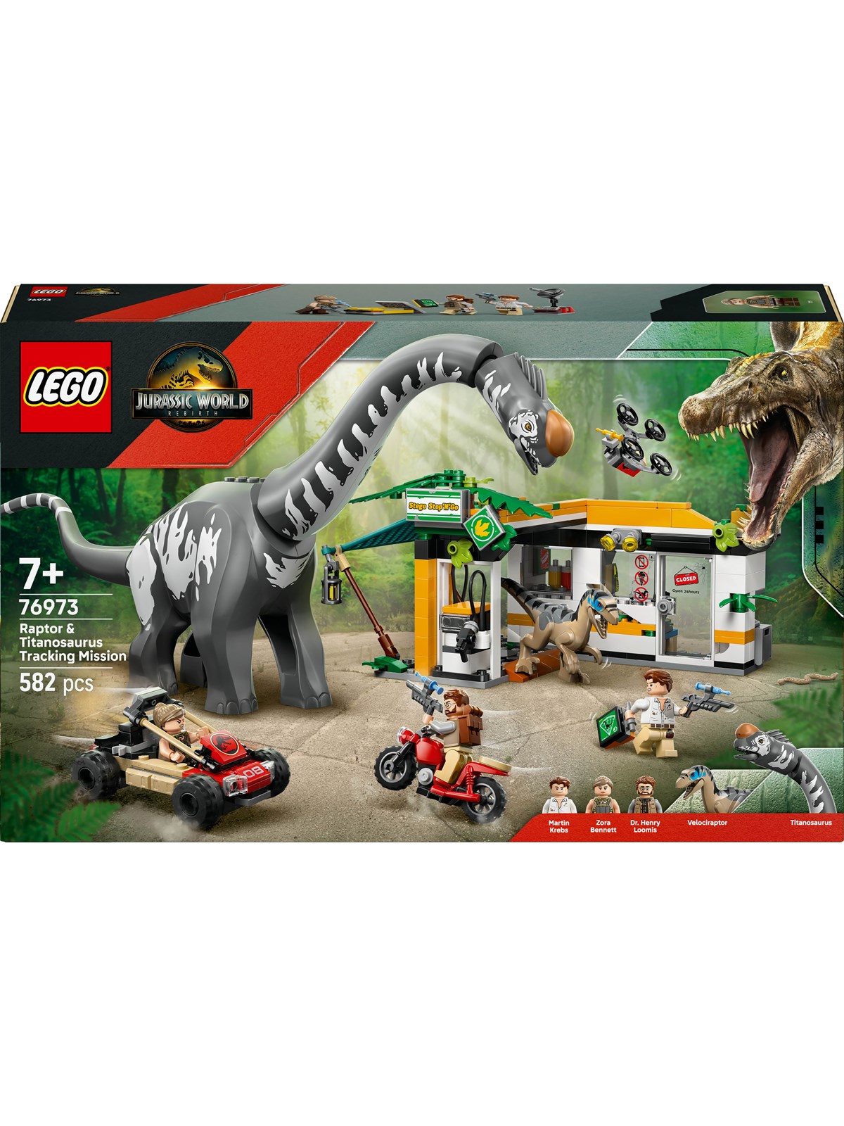 Lego Jurassic World 76973 Raptor & Titanosaurus: Große Fährtensuche