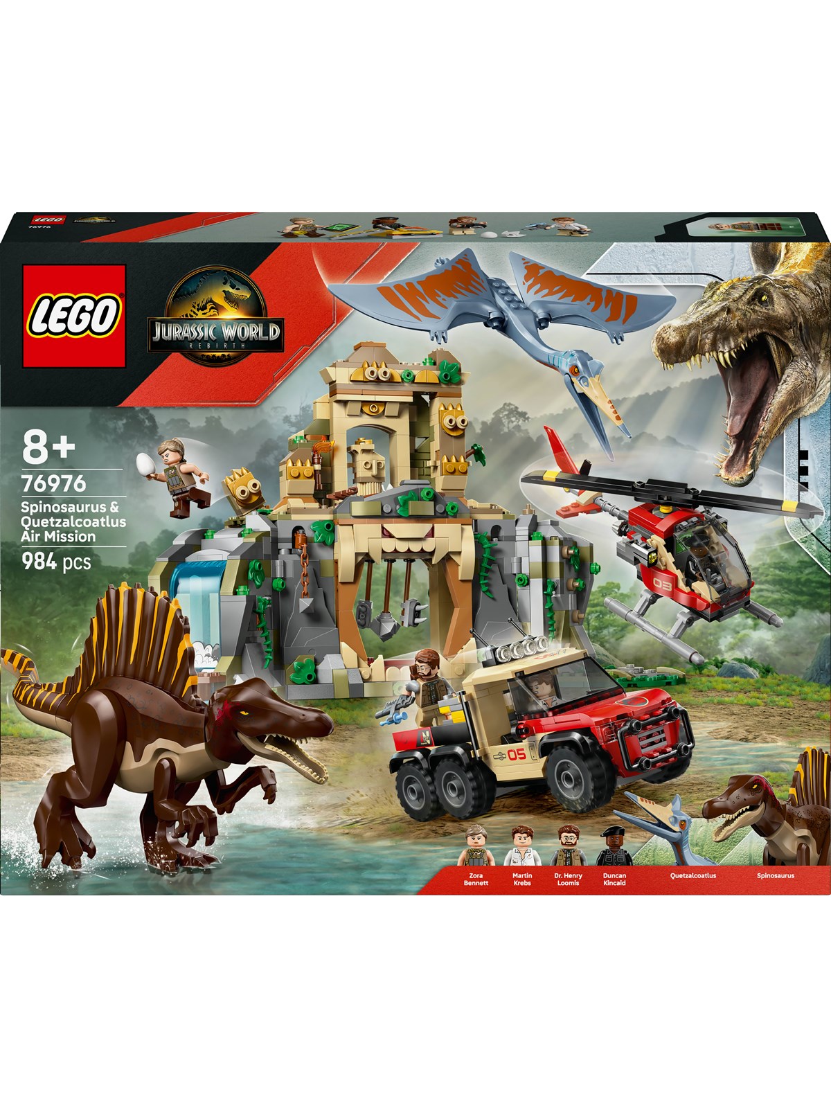Lego Jurassic World 76976 Spinosaurier & Quetzalcoatlus: Hubschrauber-einsatz