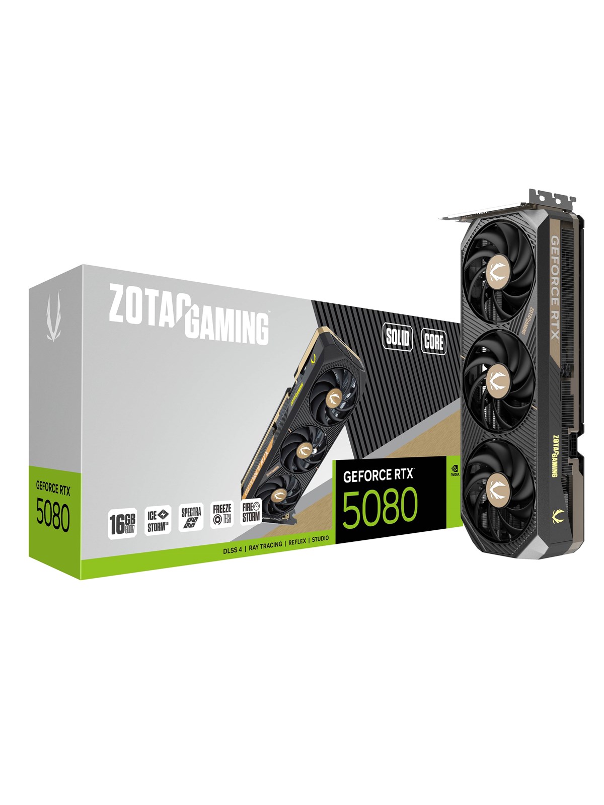 Zotac Geforce Rtx 5080 Solid Core - 16gb Gddr7 Ram - Grafikkarte - Zt-b50800d2-10p