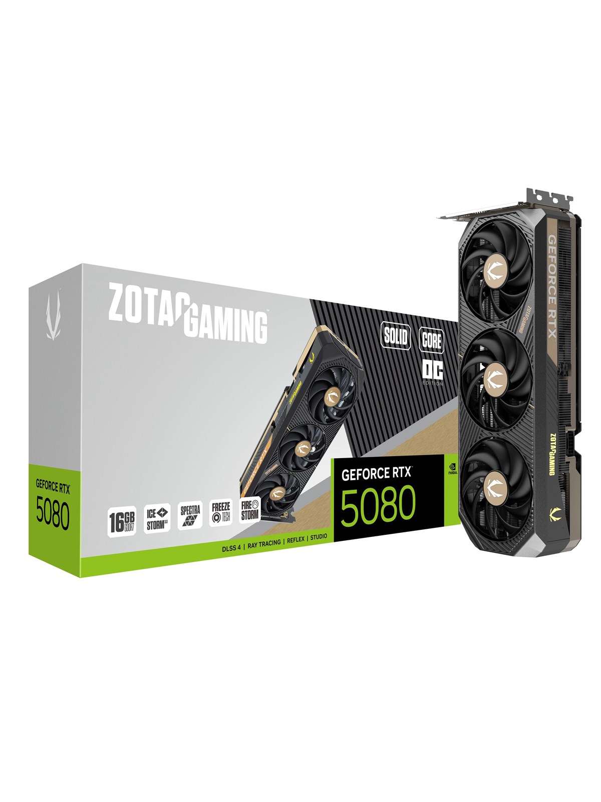 Zotac Geforce Rtx 5080 Solid Core OC - 16gb Gddr7 Ram - Grafikkarte - Zt-b50800j2-10p