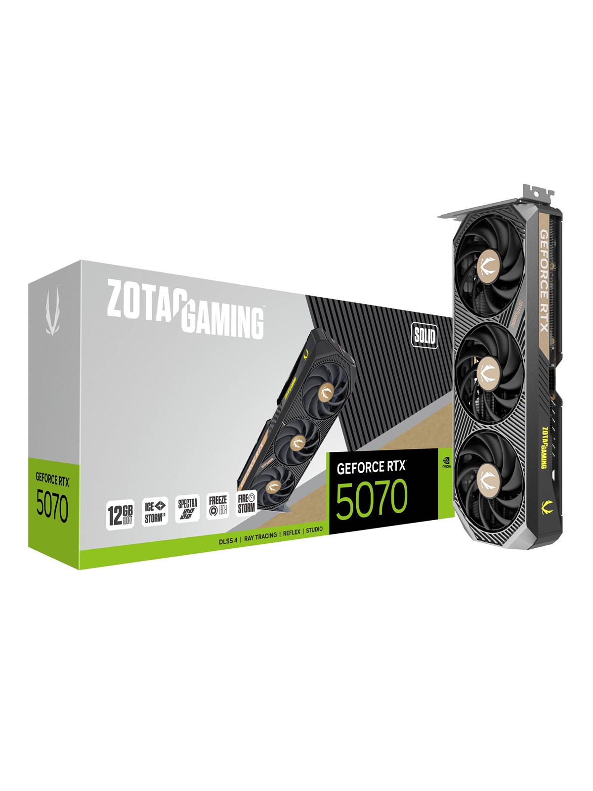 Zotac Geforce Rtx 5070 Solid - 12gb Gddr7 Ram - Grafikkarte - Zt-b50700d-10p