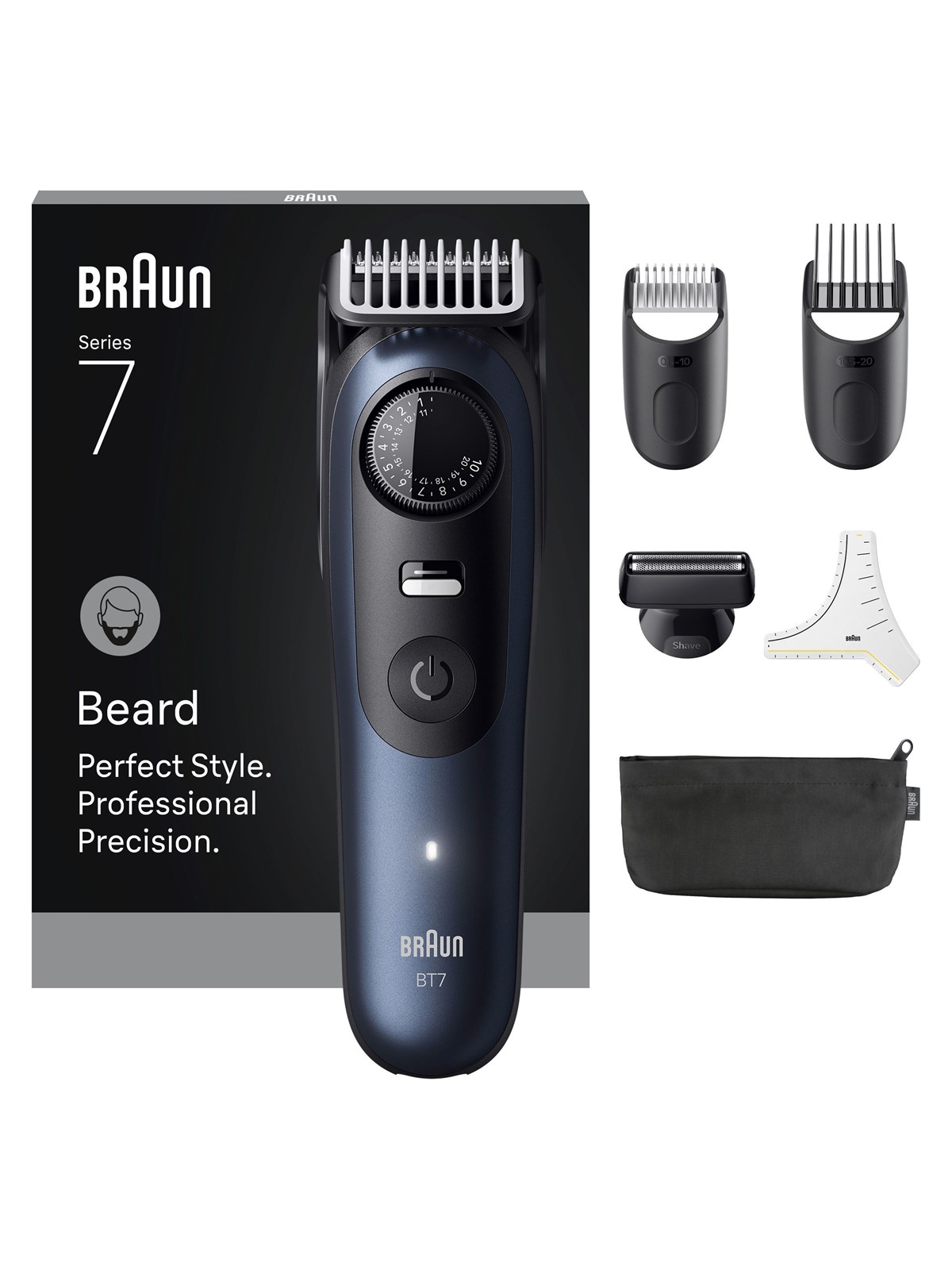 Braun Barttrimmer Styler BT 7520 - Black / Deep Blue - Haarschneidegeraete - 7500435244909