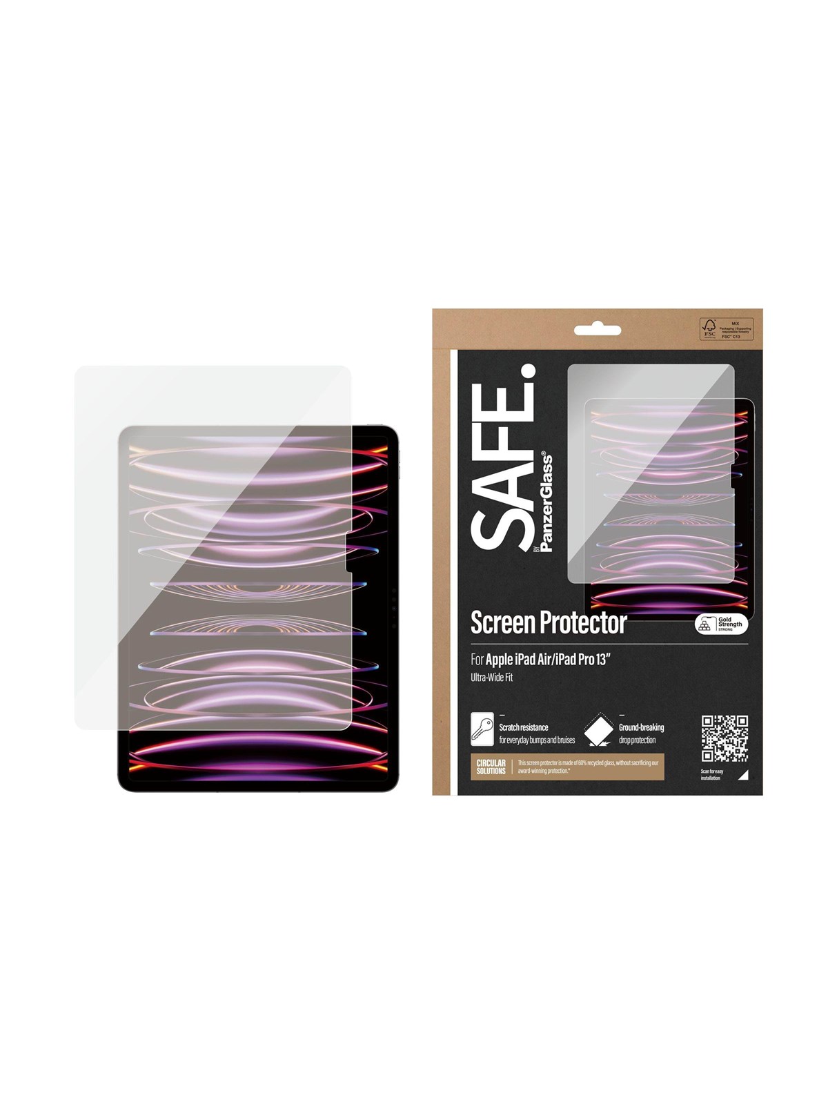 Safe by Panzerglass Screen Protector Ipad Pro 13'' (2024) | Ipad Air 13'' (2024-2025) | Ultra-wide Fit - Tablets Anderes Zubehoer - Safe95859