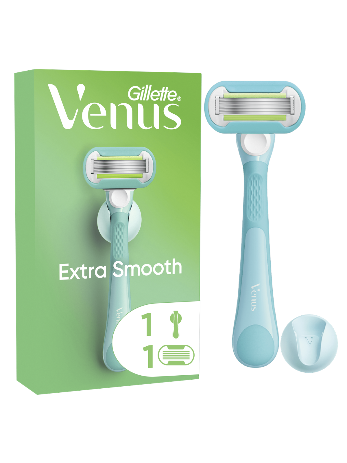 Gillette-venus Extra Smooth Handle + 1 Refill + 1 Holder - Rasierausstattung - 7702018323012