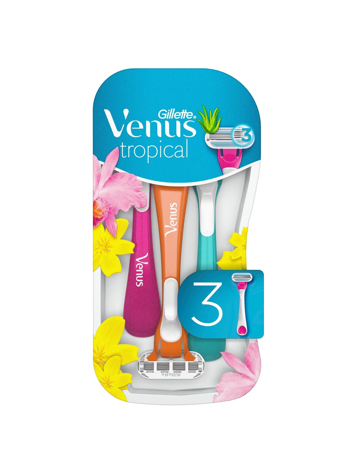 Gillette-venus Tropical Handles - 3 Pcs - Rasierausstattung - 7702018426263