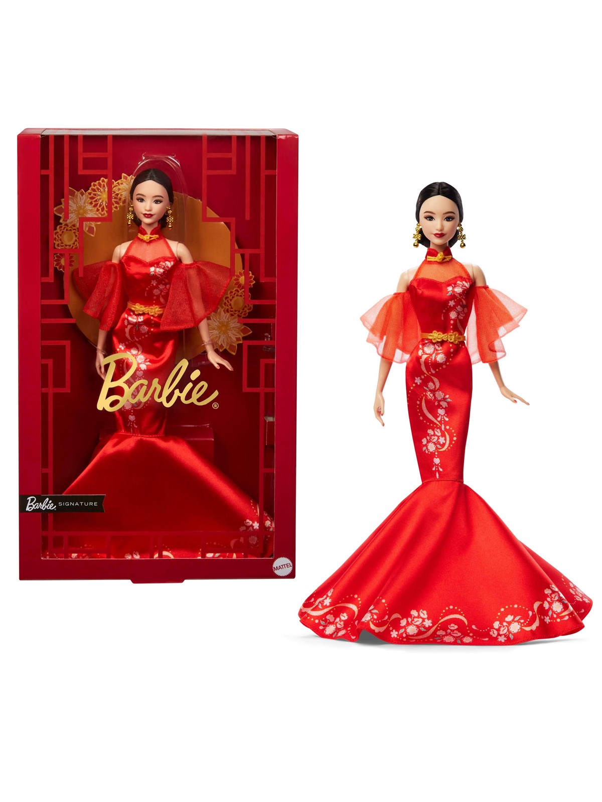 Barbie Signature Lunar New Year Doll With Qipao Dress & Golden Accessories - Dolls Accessories - Jbj11