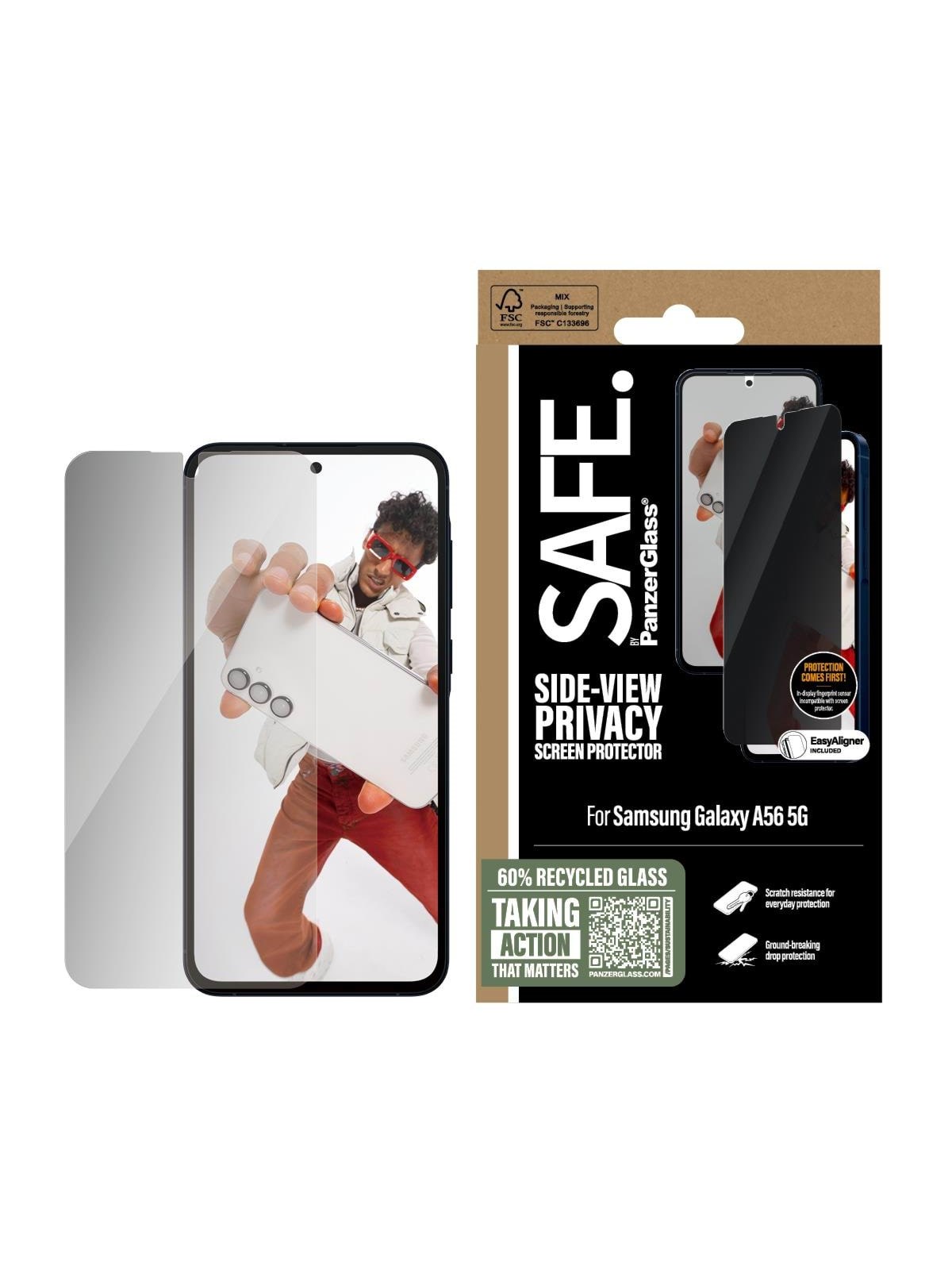 Safe by Panzerglass Privacy Screen Protector Samsung Galaxy A56 5G | Ultra-wide Fit - Handys Schutzfolie - Sarpuwfg38380
