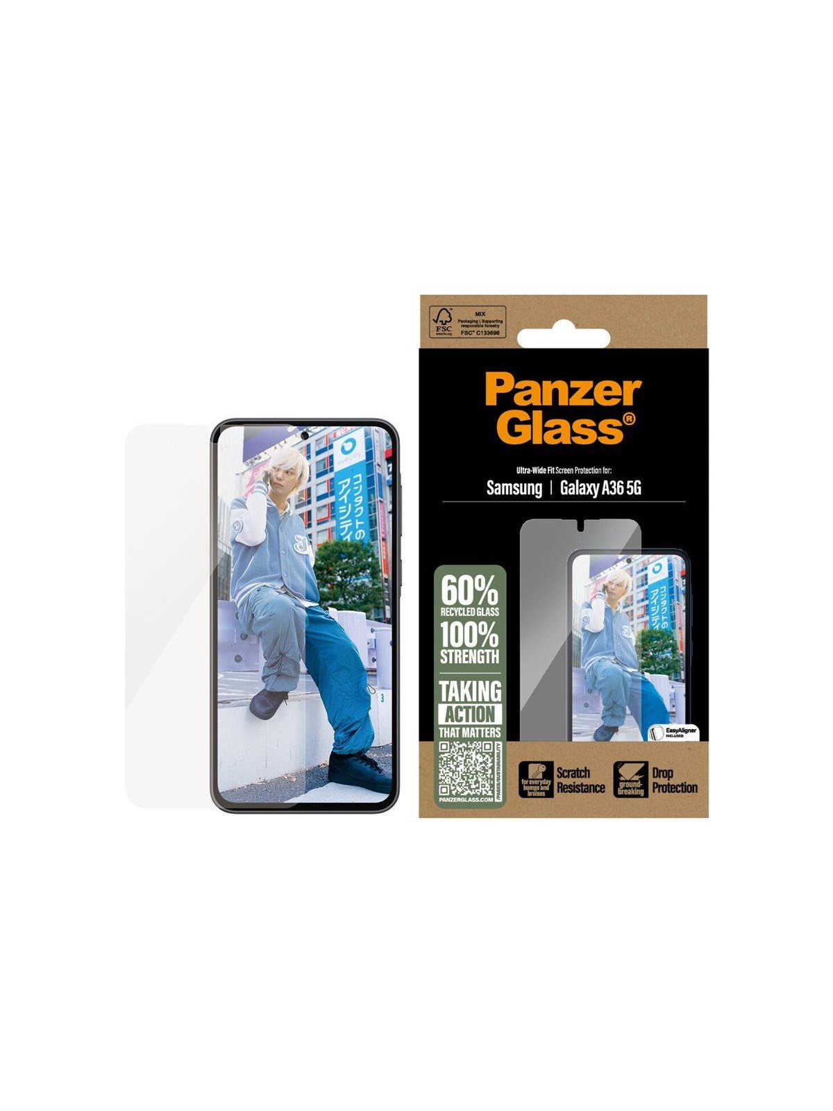 Panzerglass Screen Protector Samsung Galaxy A36 5G | Ultra-wide Fit - Handys Schutzfolie - Pgrnuwfg38083