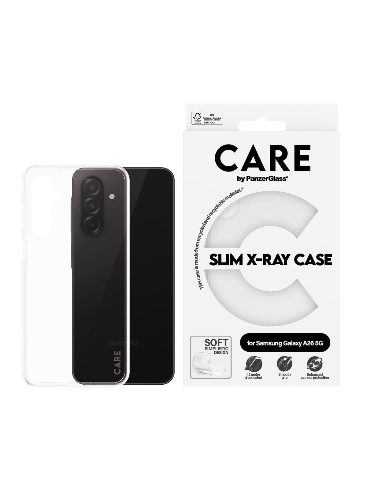 Care by Panzerglass Fashionable Case Transparent X-ray Soft Basic Samsung Galaxy A26 5G - Handys Cover Cases - Crrfaxrg38541